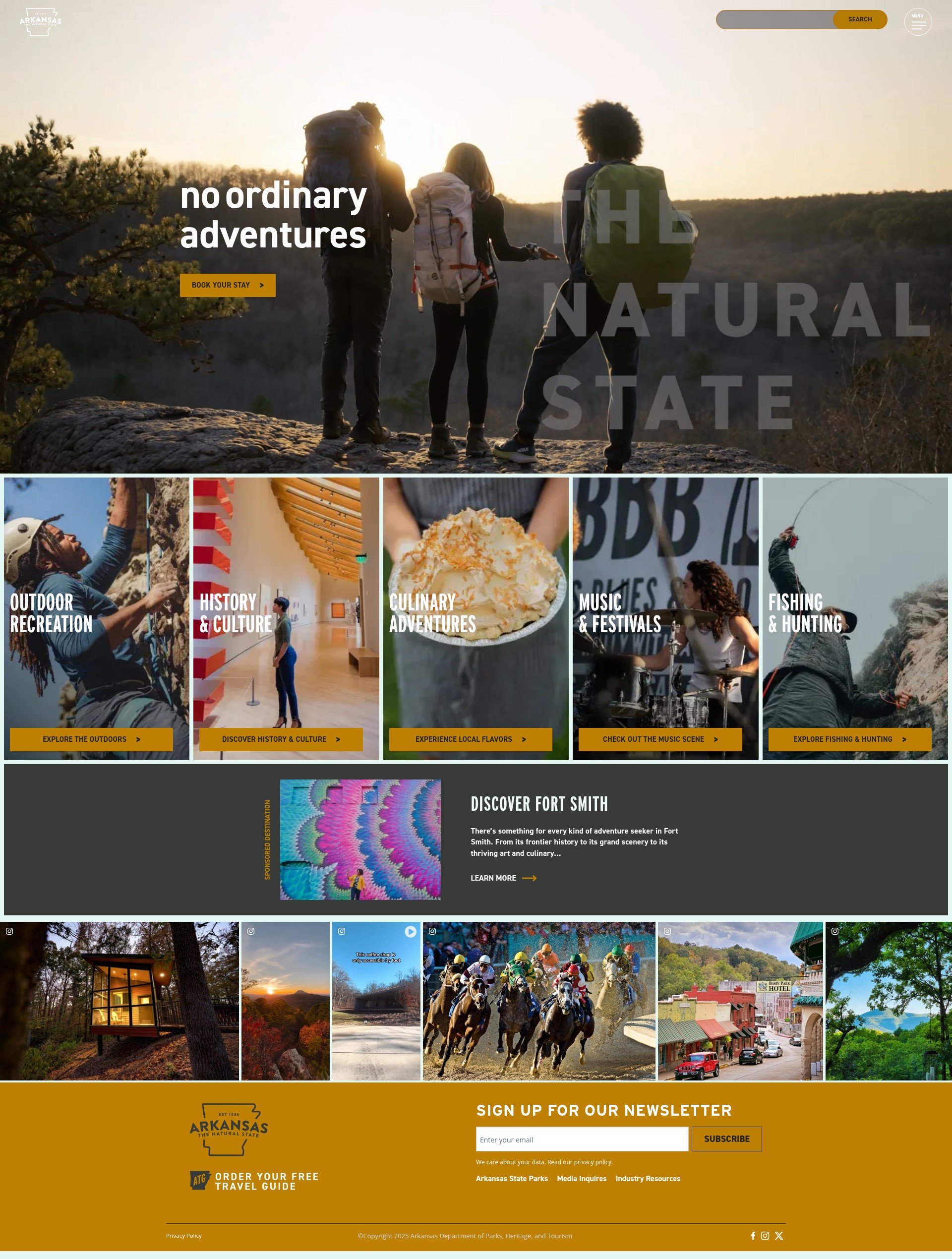 Screenshot of www.arkansas.com