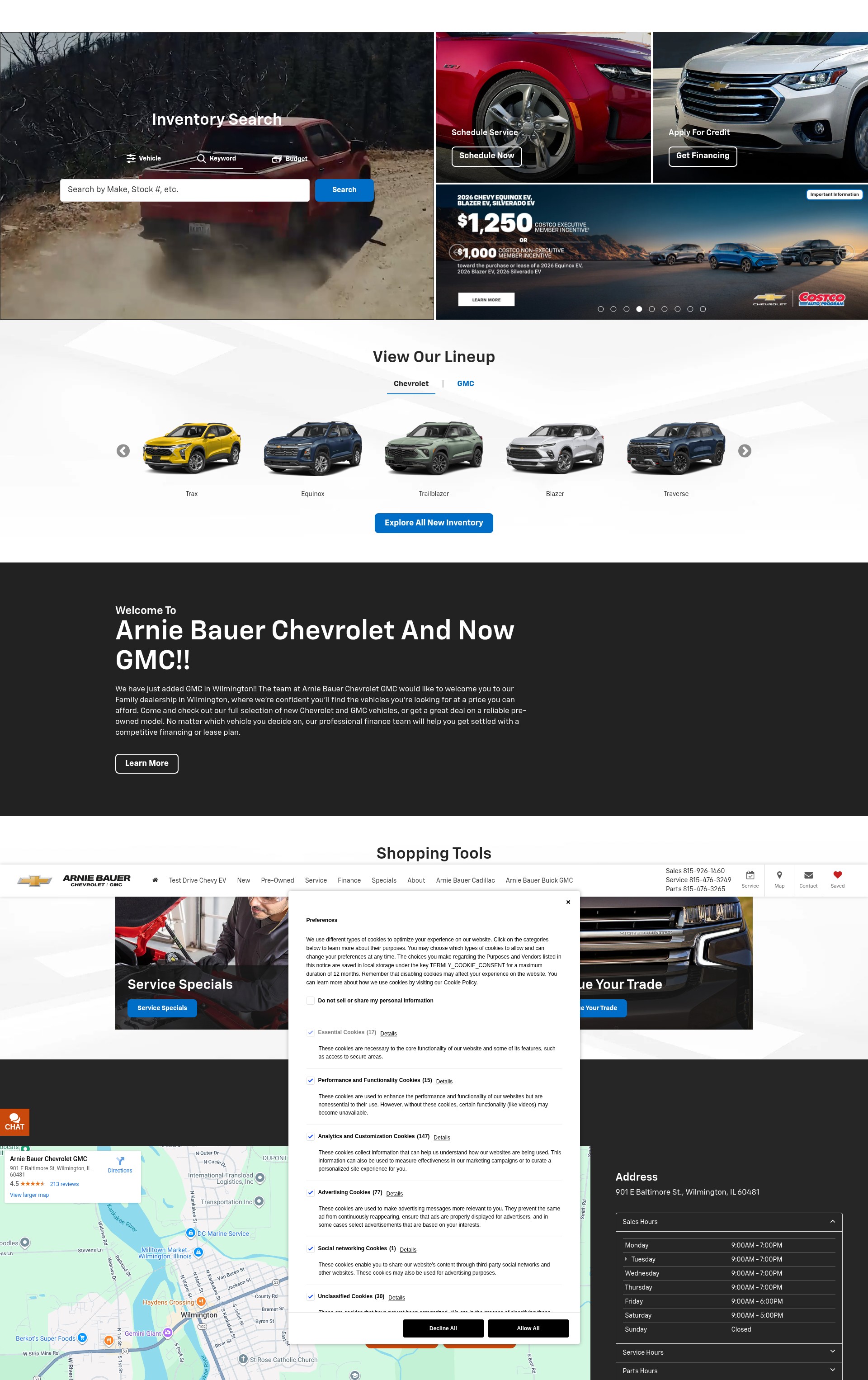 Screenshot of www.arniebauer66.com