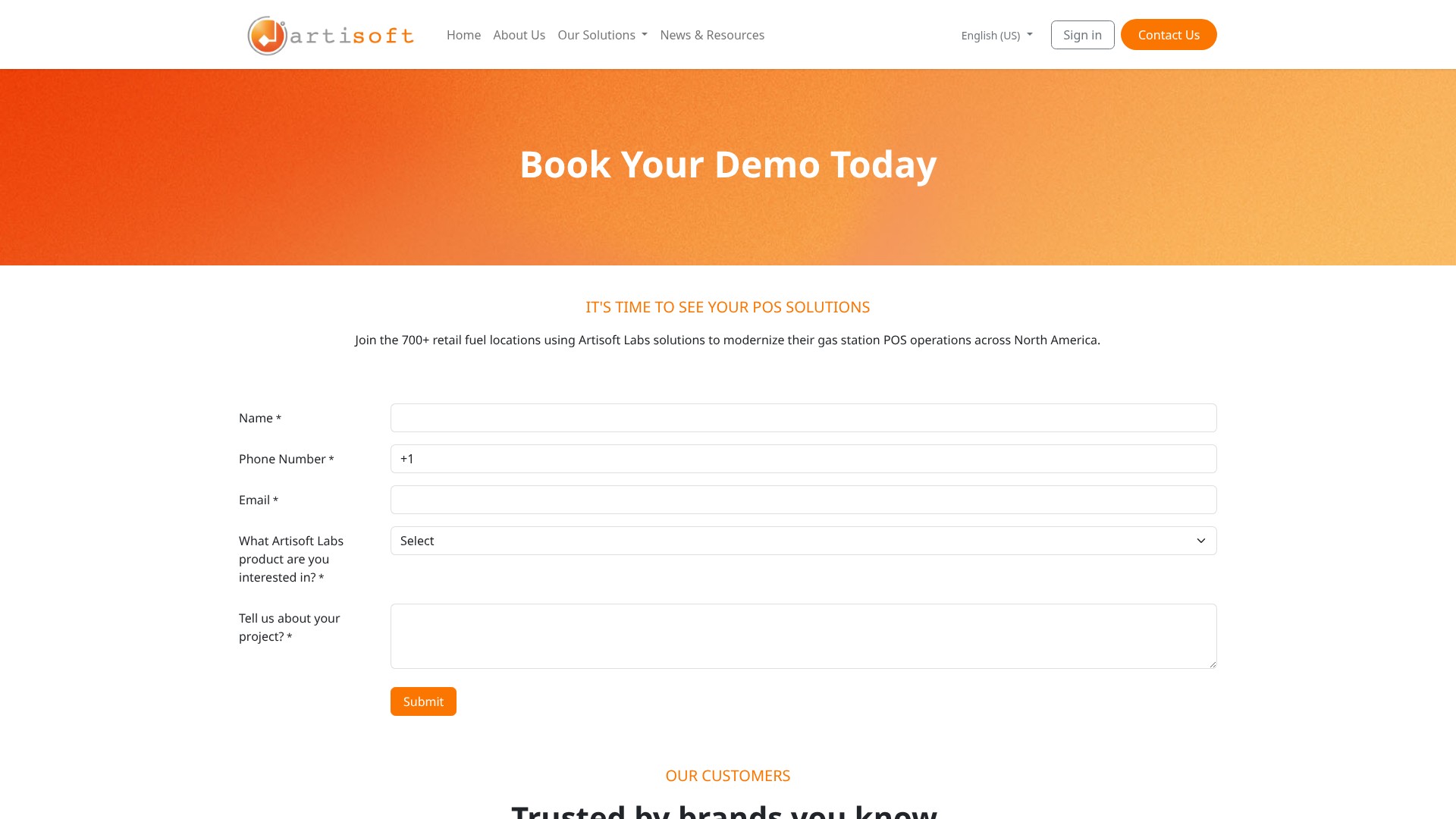 Screenshot of www.artisoftlabs.com