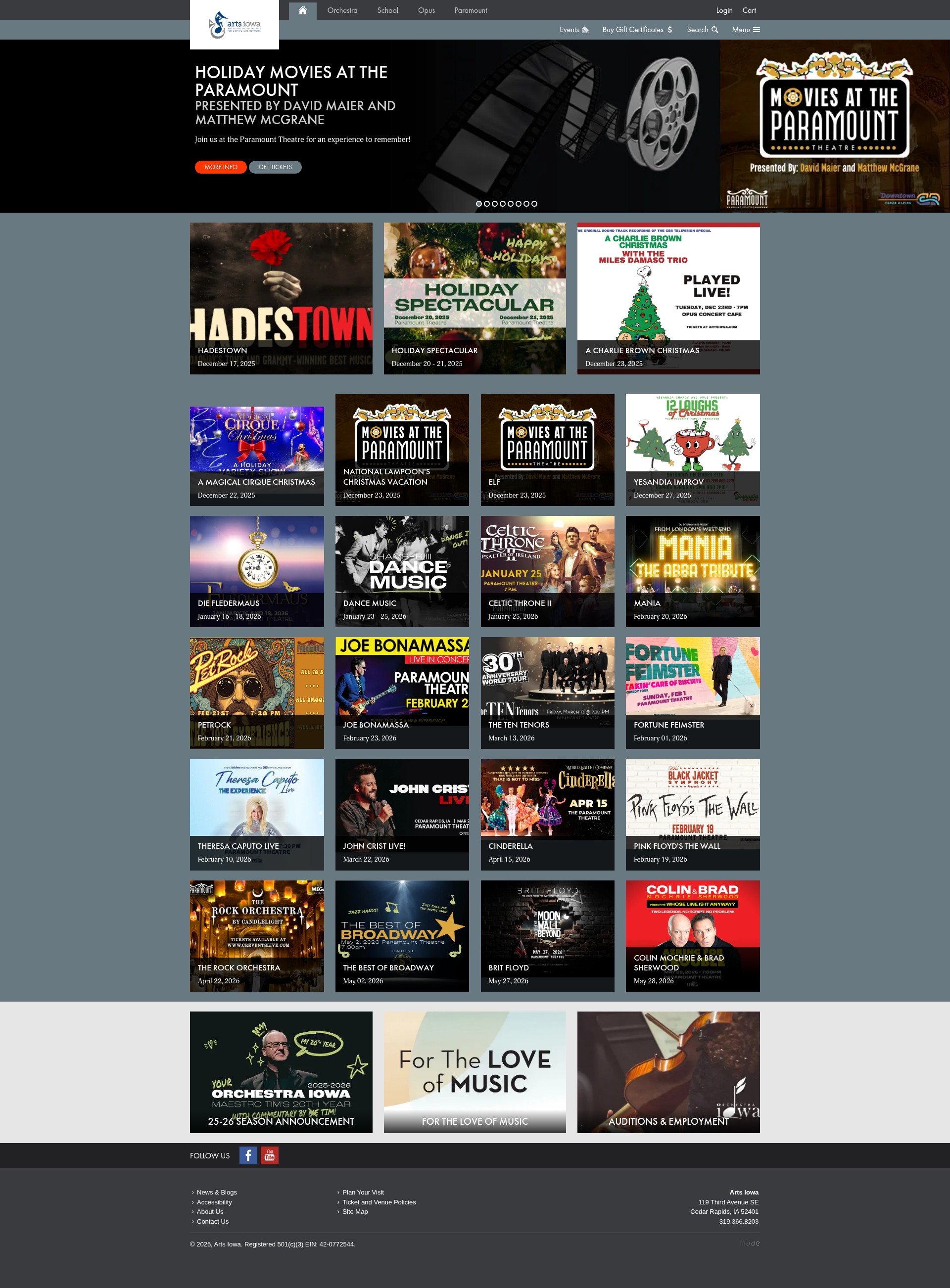 Screenshot of www.artsiowa.com