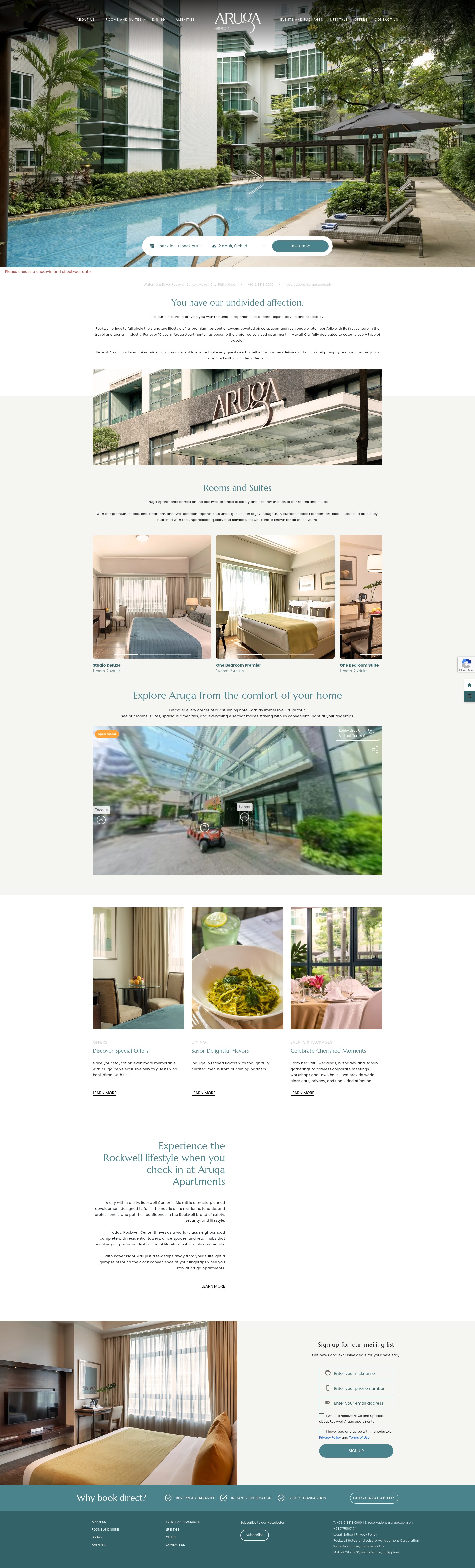 Screenshot of www.aruga.com.ph