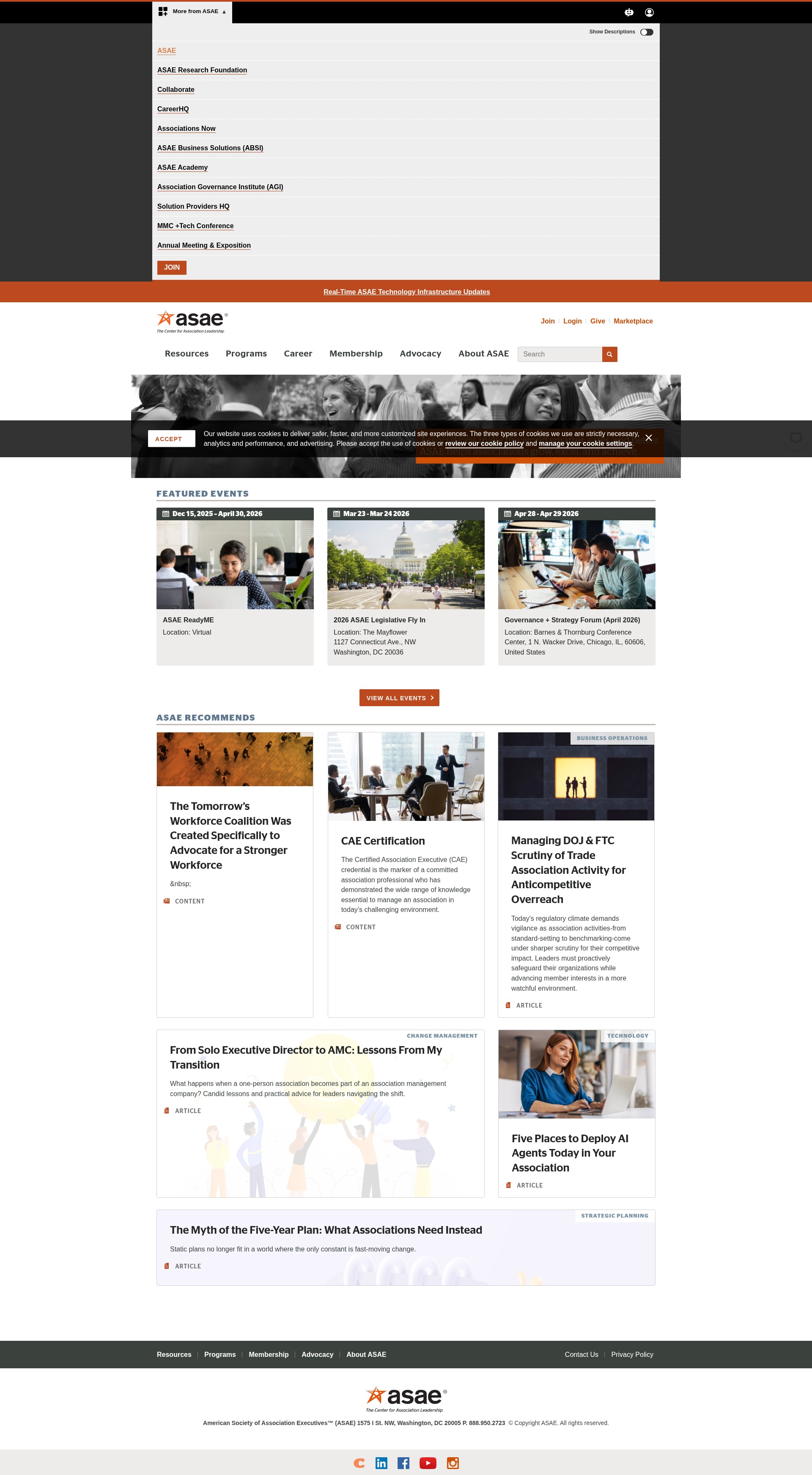Screenshot of www.asaecenter.org