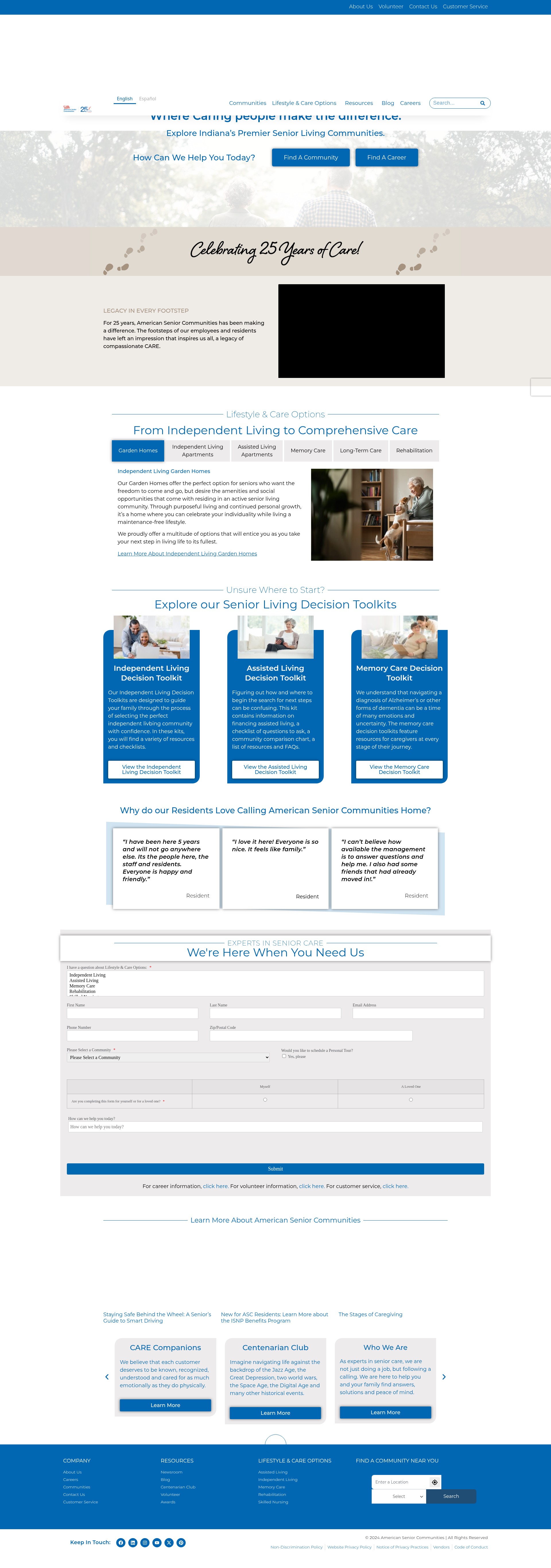 Screenshot of www.asccare.com