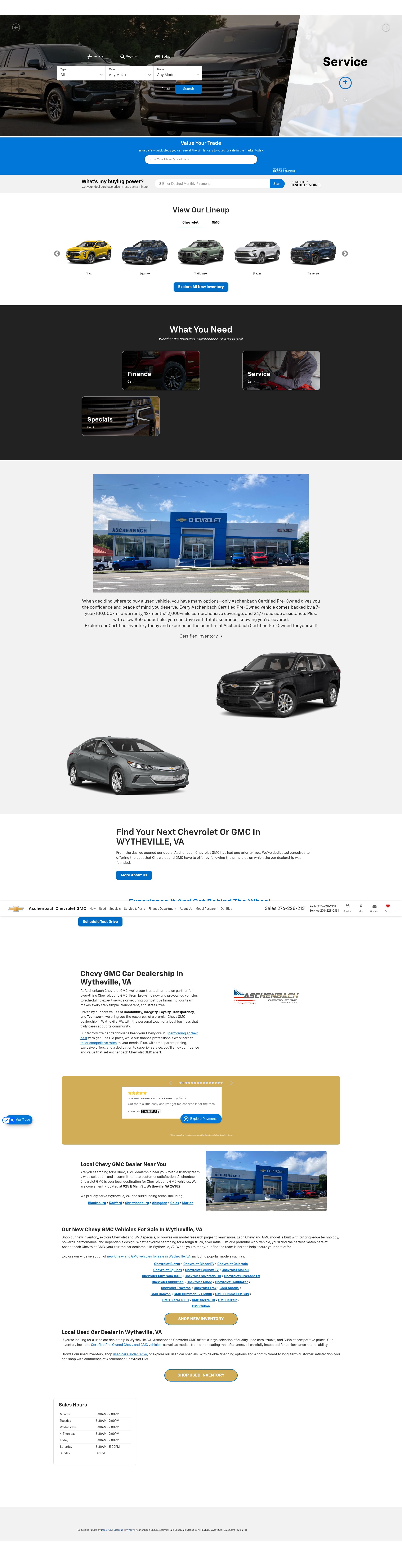 Screenshot of www.aschenbachchevroletgmc.com