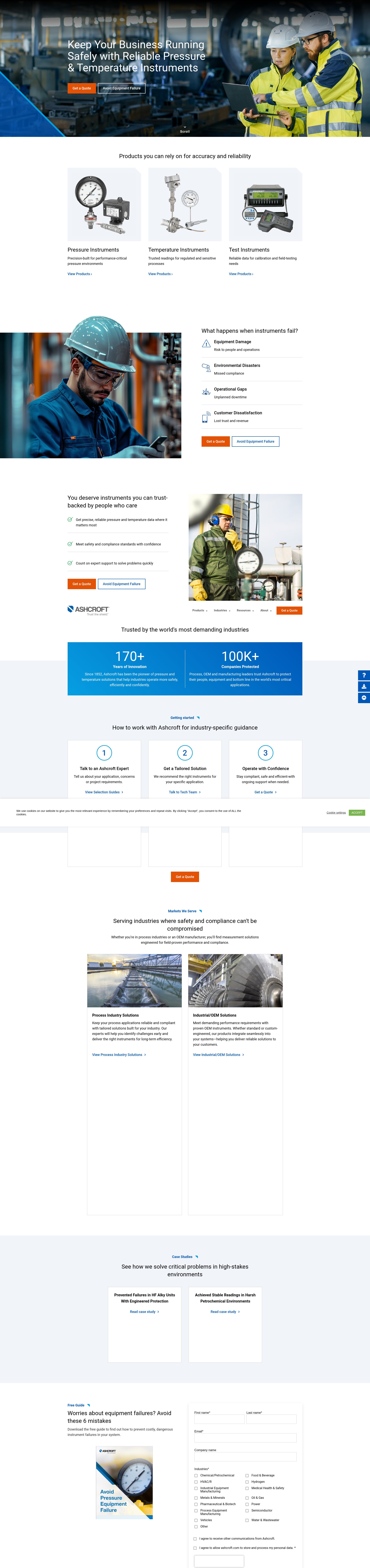 Screenshot of www.ashcroft.com