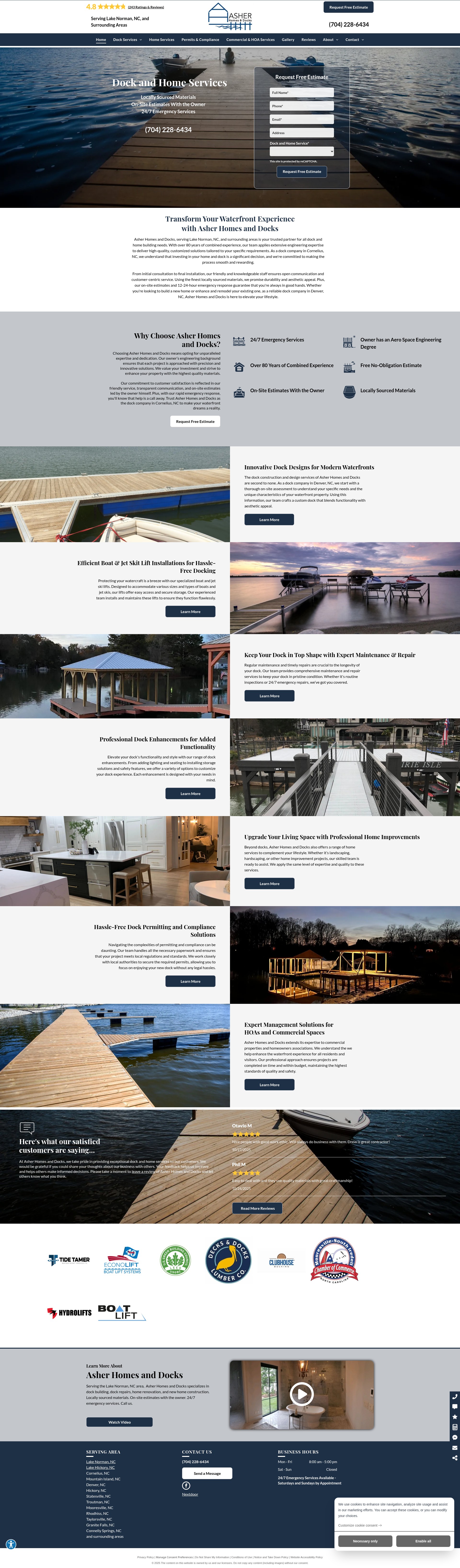 Screenshot of www.asherhomesanddocks.com