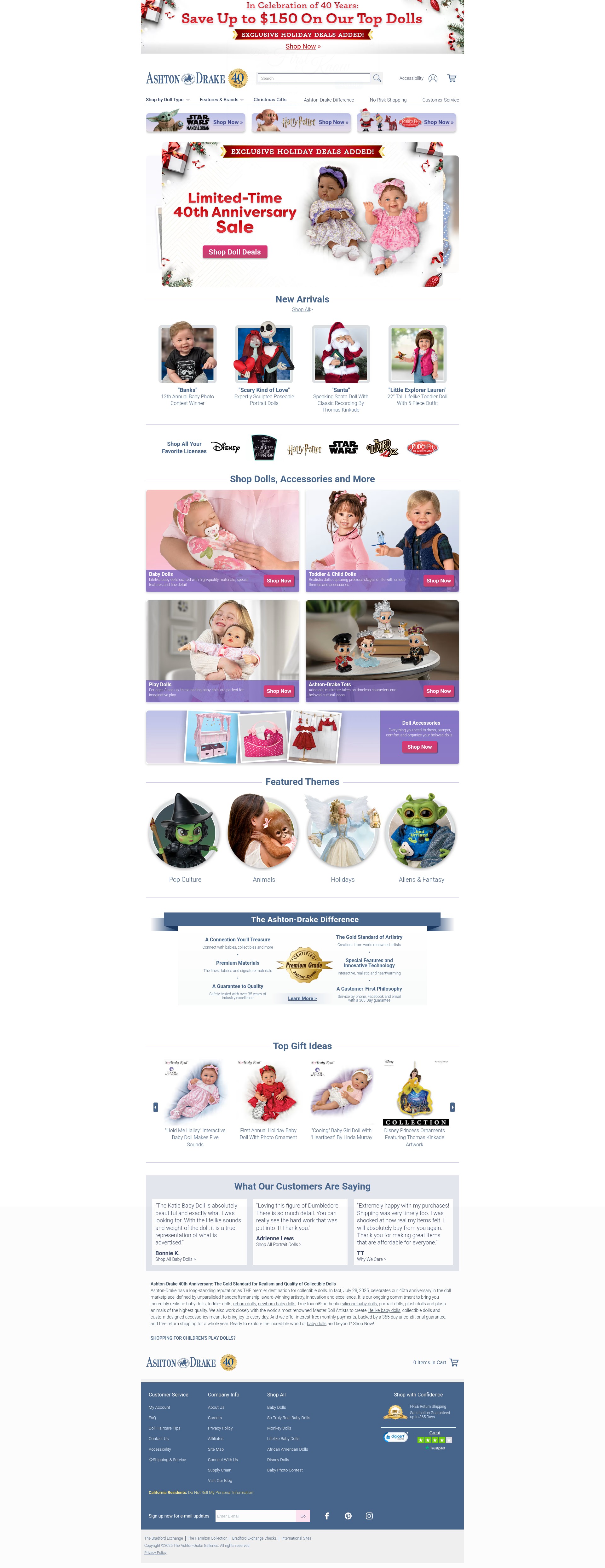 Screenshot of www.ashtondrake.com