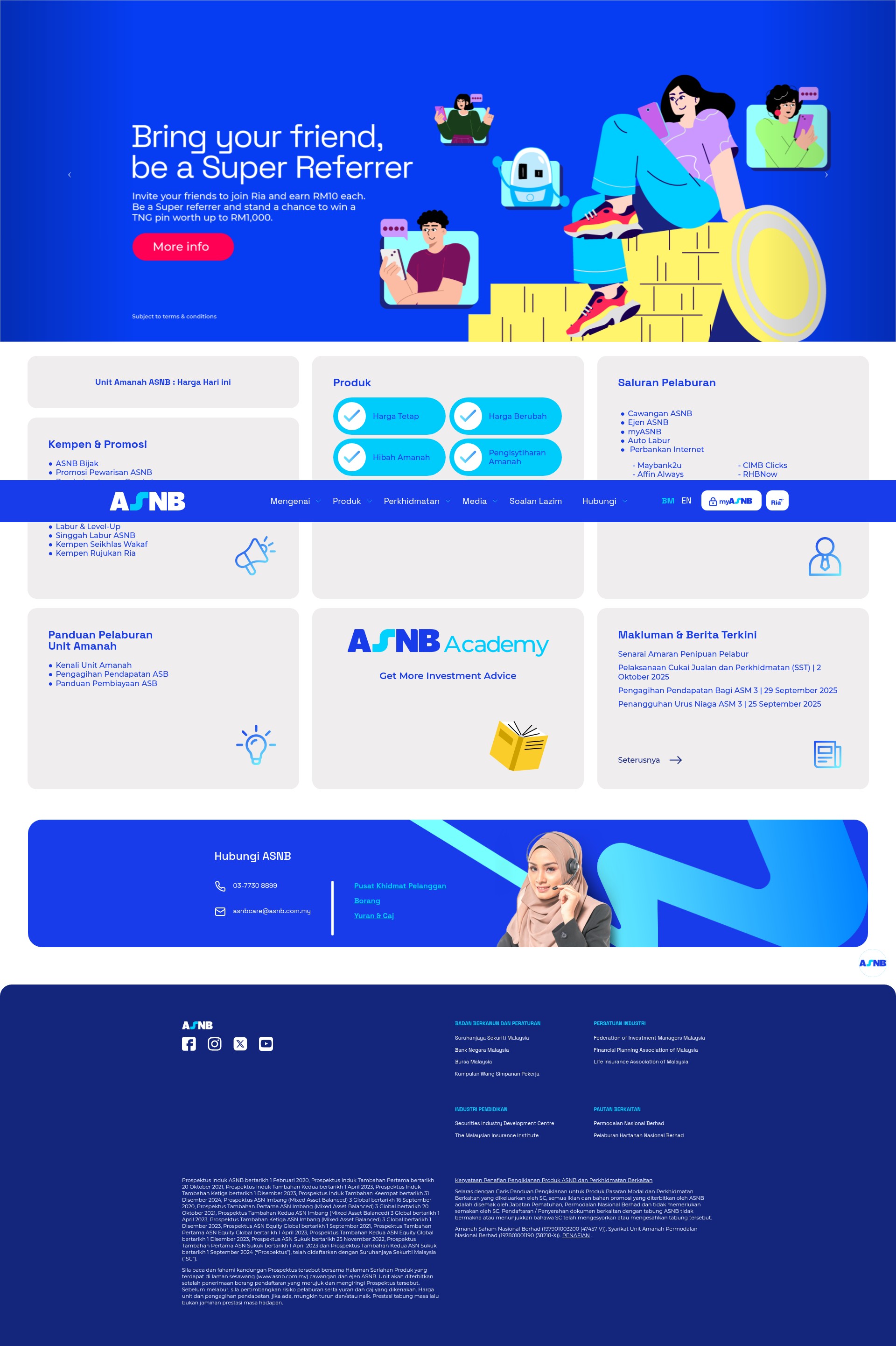 Screenshot of www.asnb.com.my