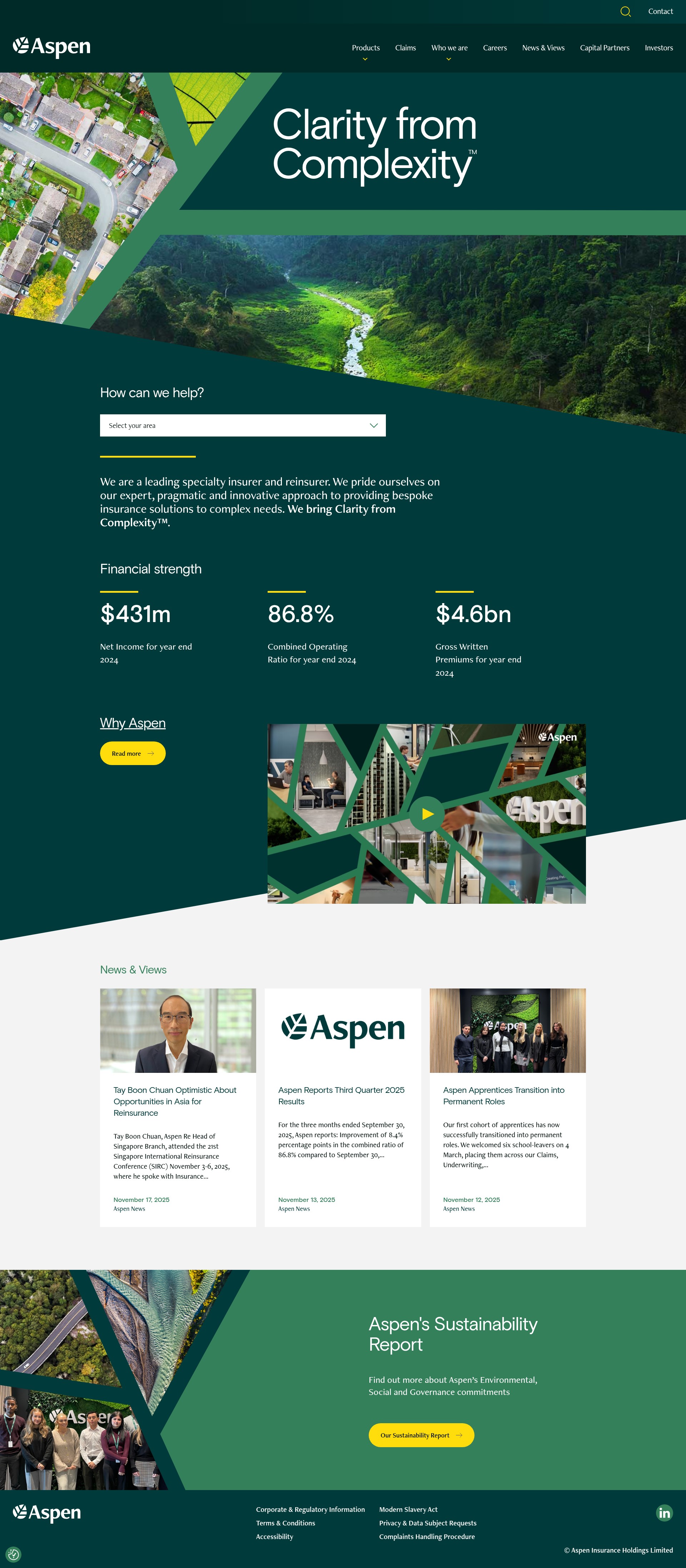 Screenshot of www.aspen.co
