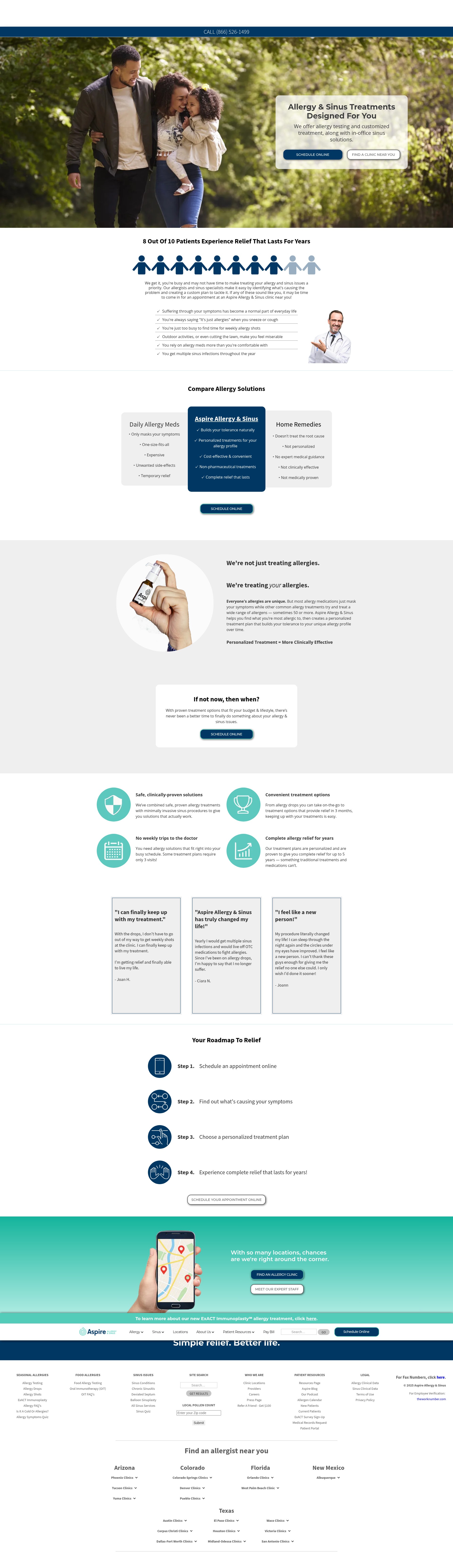 Screenshot of www.aspireallergy.com