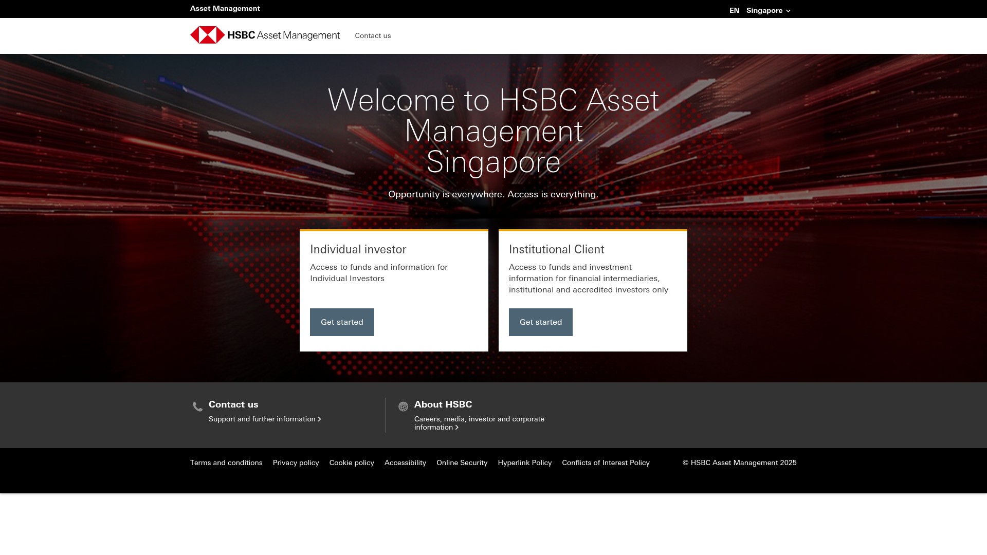 Screenshot of www.assetmanagement.hsbc.com.sg