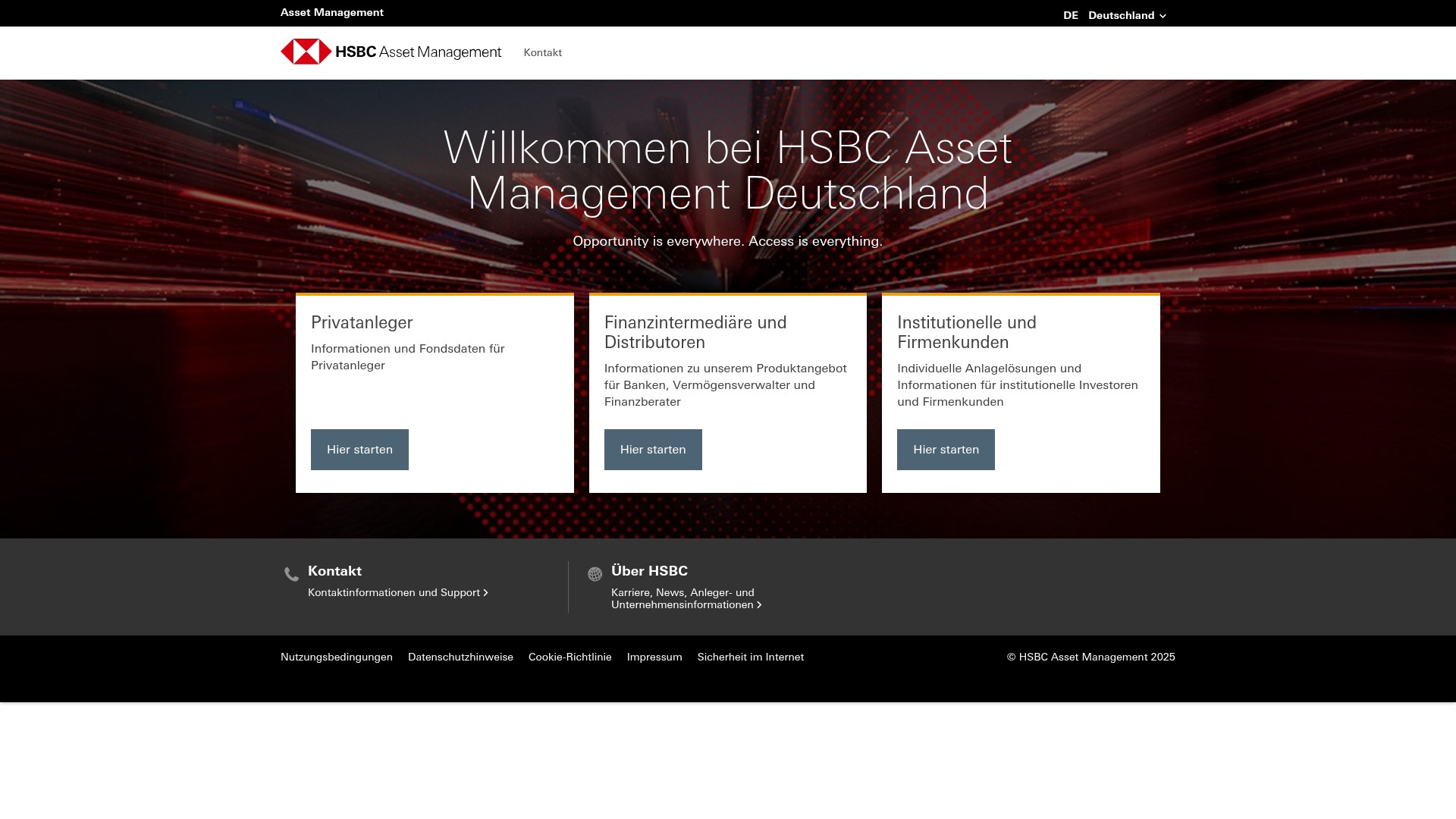 Screenshot of www.assetmanagement.hsbc.de