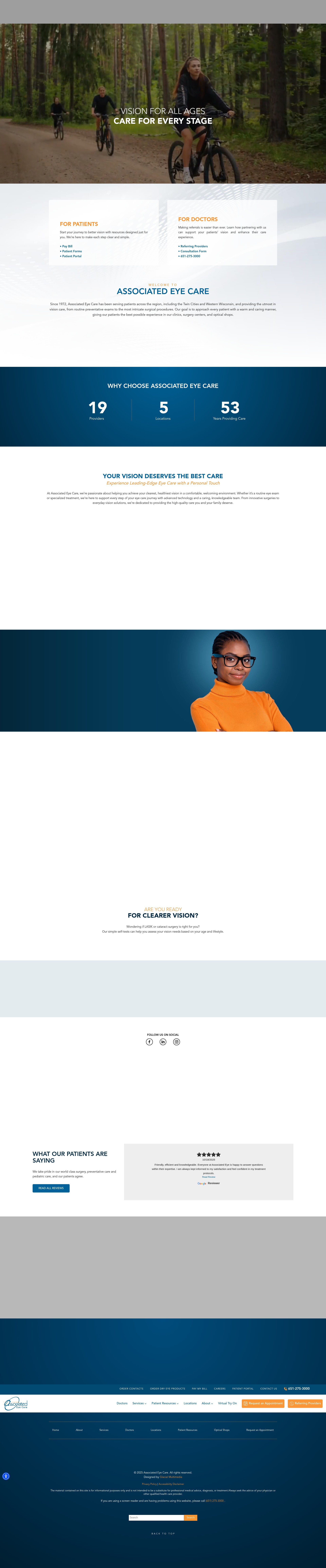 Screenshot of www.associatedeyecare.com