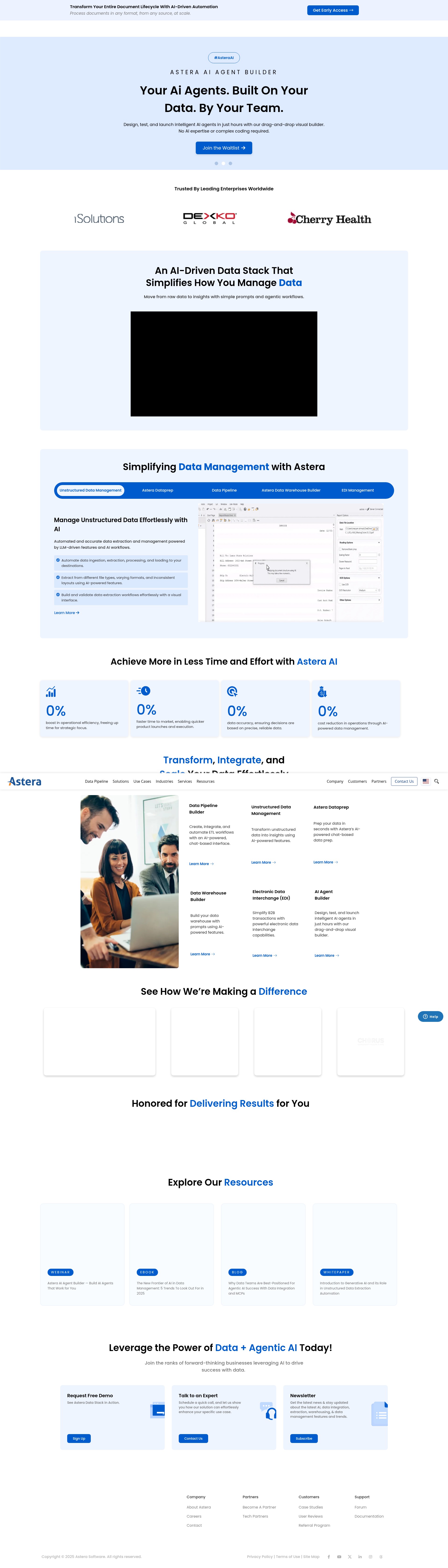 Screenshot of www.astera.com