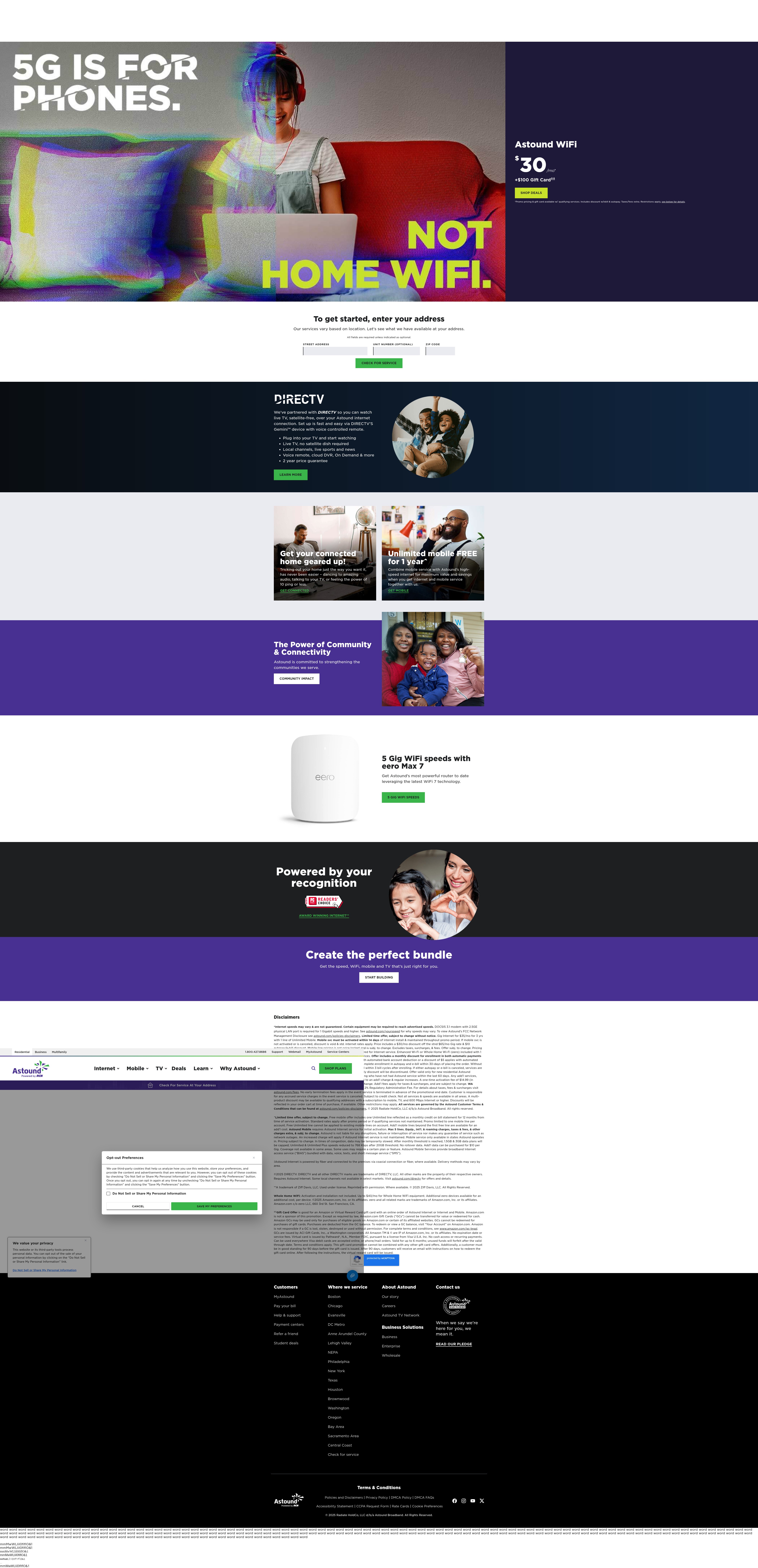 Screenshot of www.astound.com