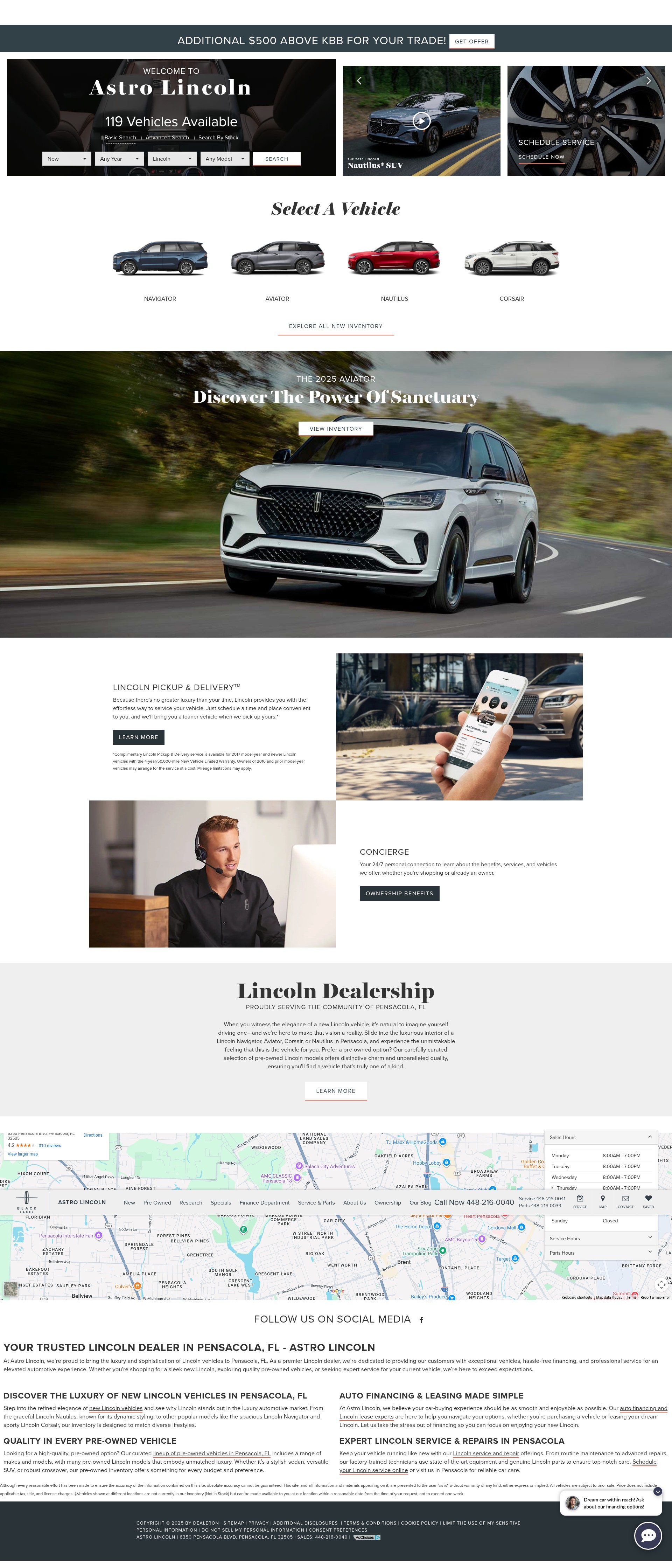 Screenshot of www.astrolincoln.com