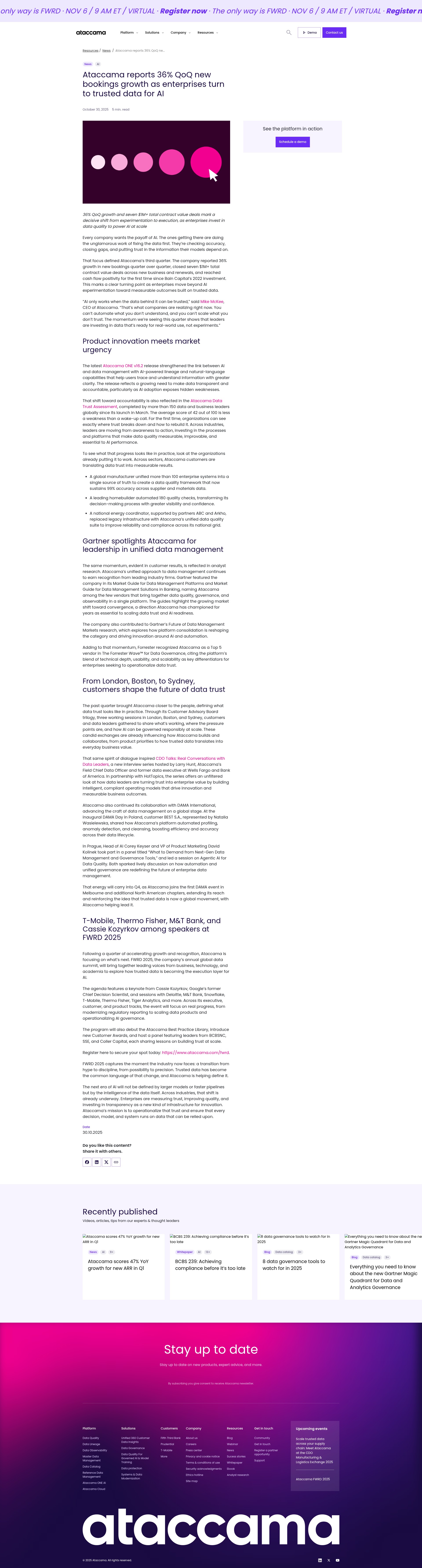 Screenshot of www.ataccama.com