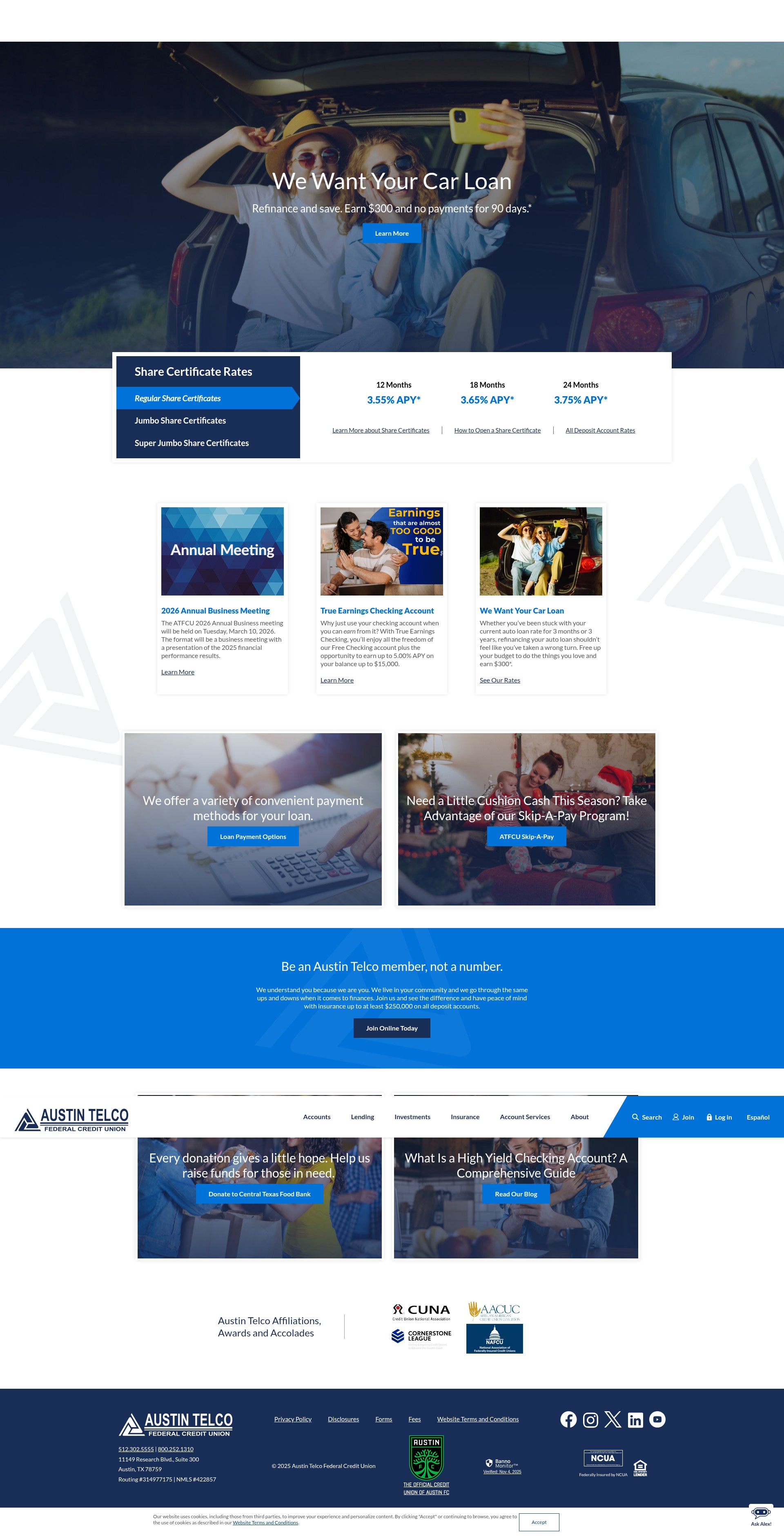 Screenshot of www.atfcu.org