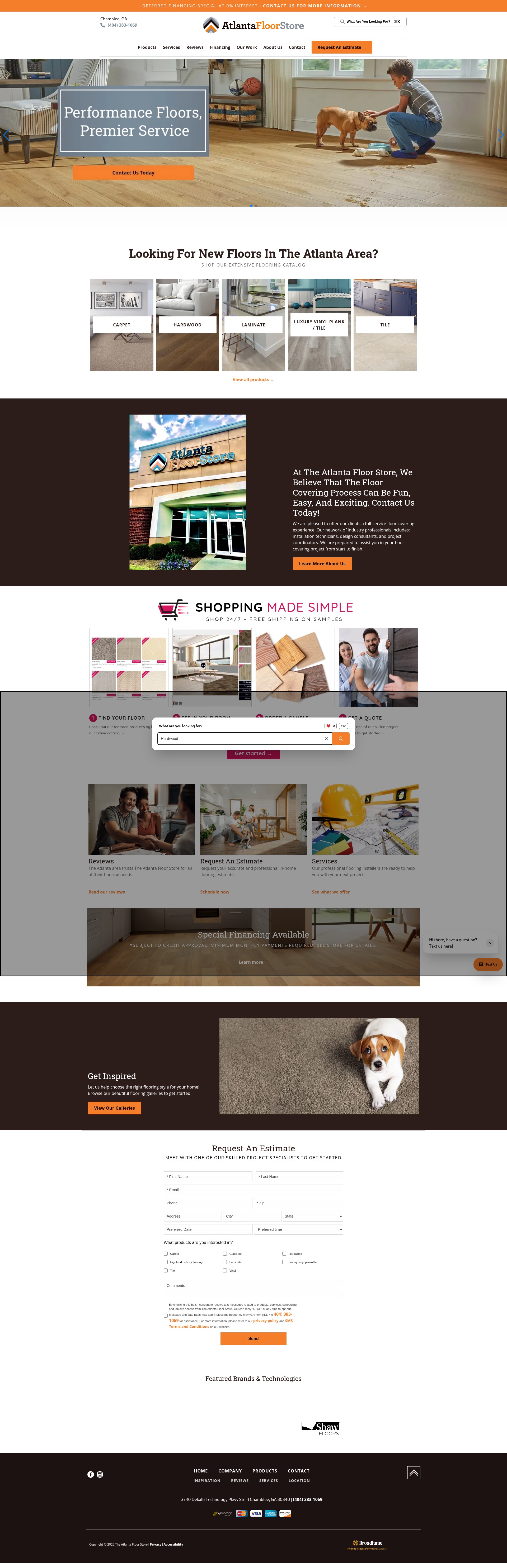 Screenshot of www.atlantafloorstore.com