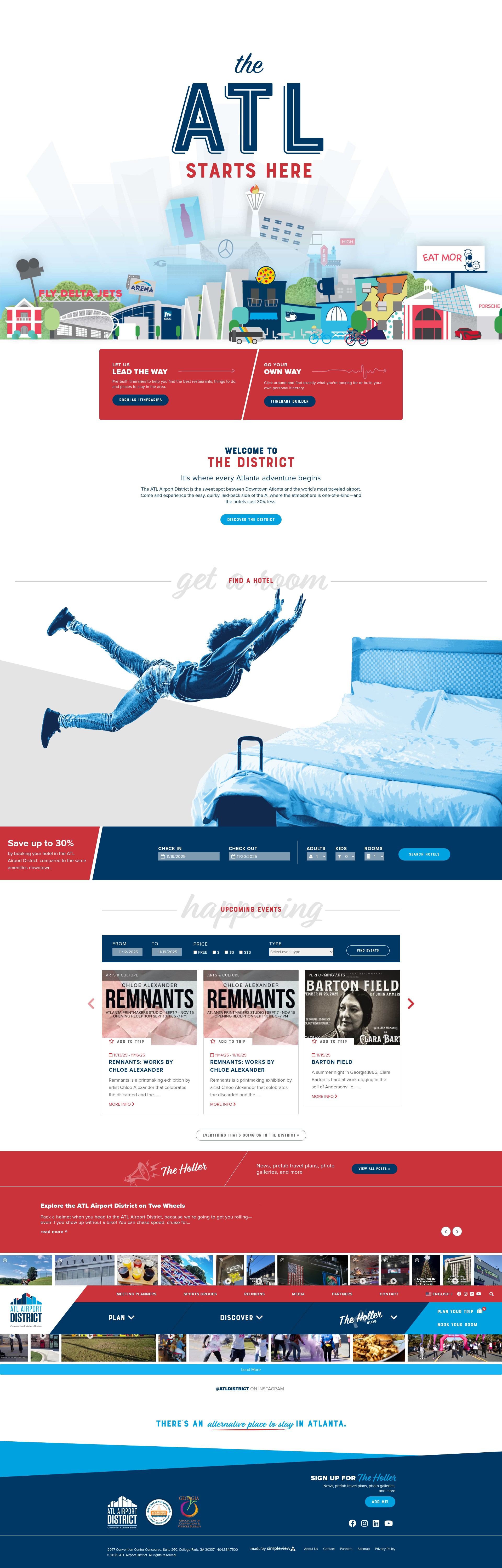 Screenshot of www.atldistrict.com