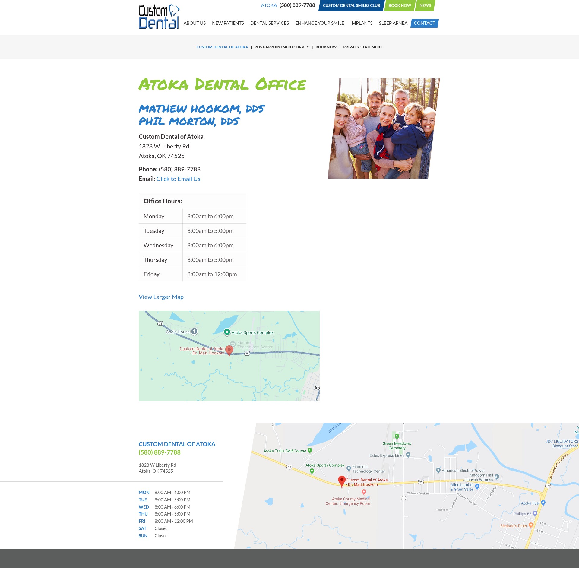 Screenshot of www.atokadentist.com
