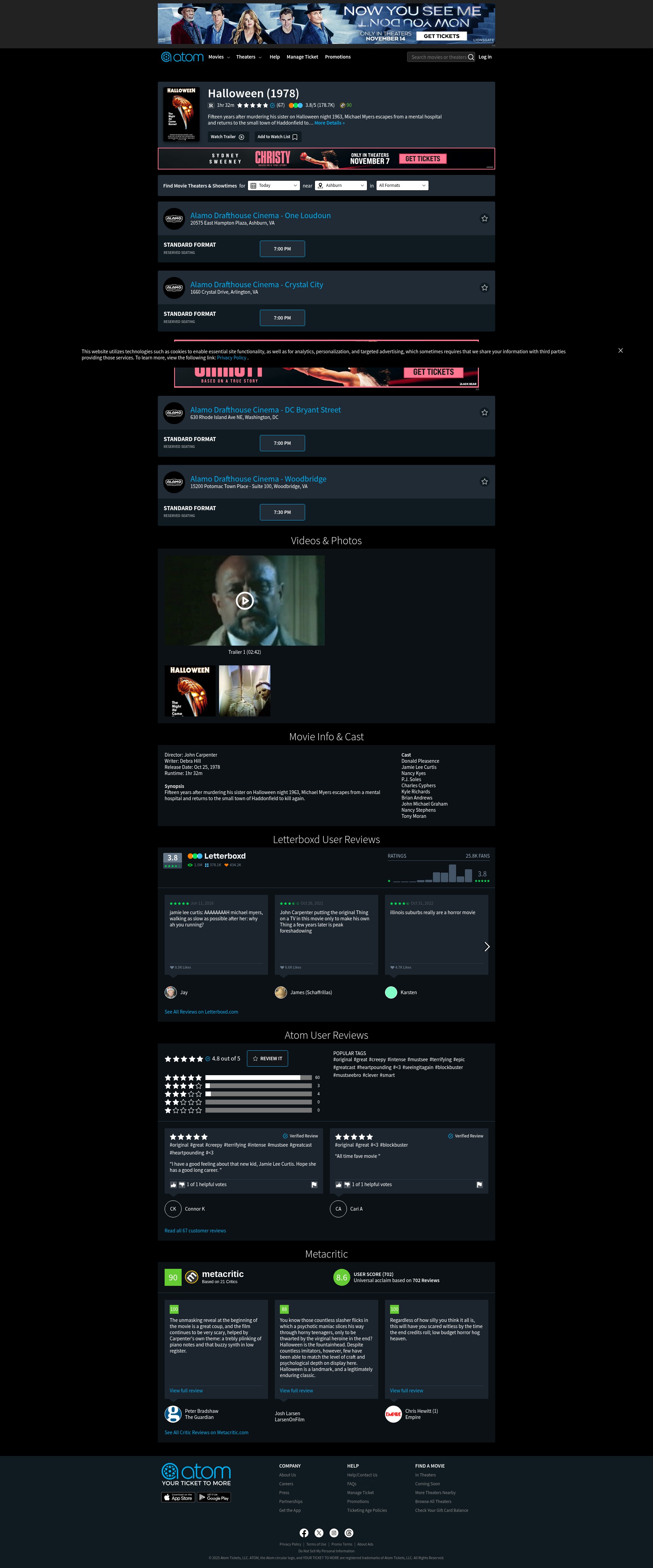 Screenshot of www.atomtickets.com