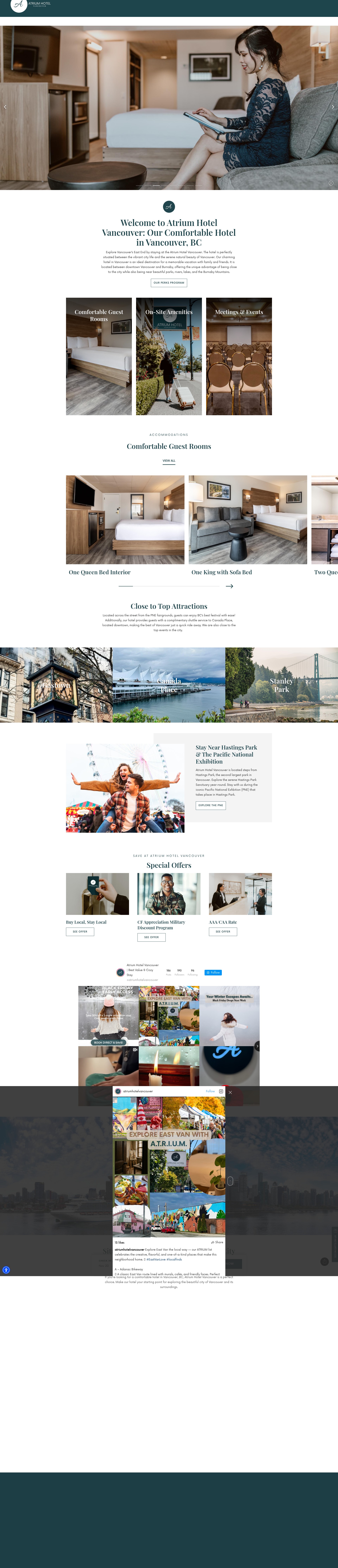Screenshot of www.atriumhotelvancouver.com