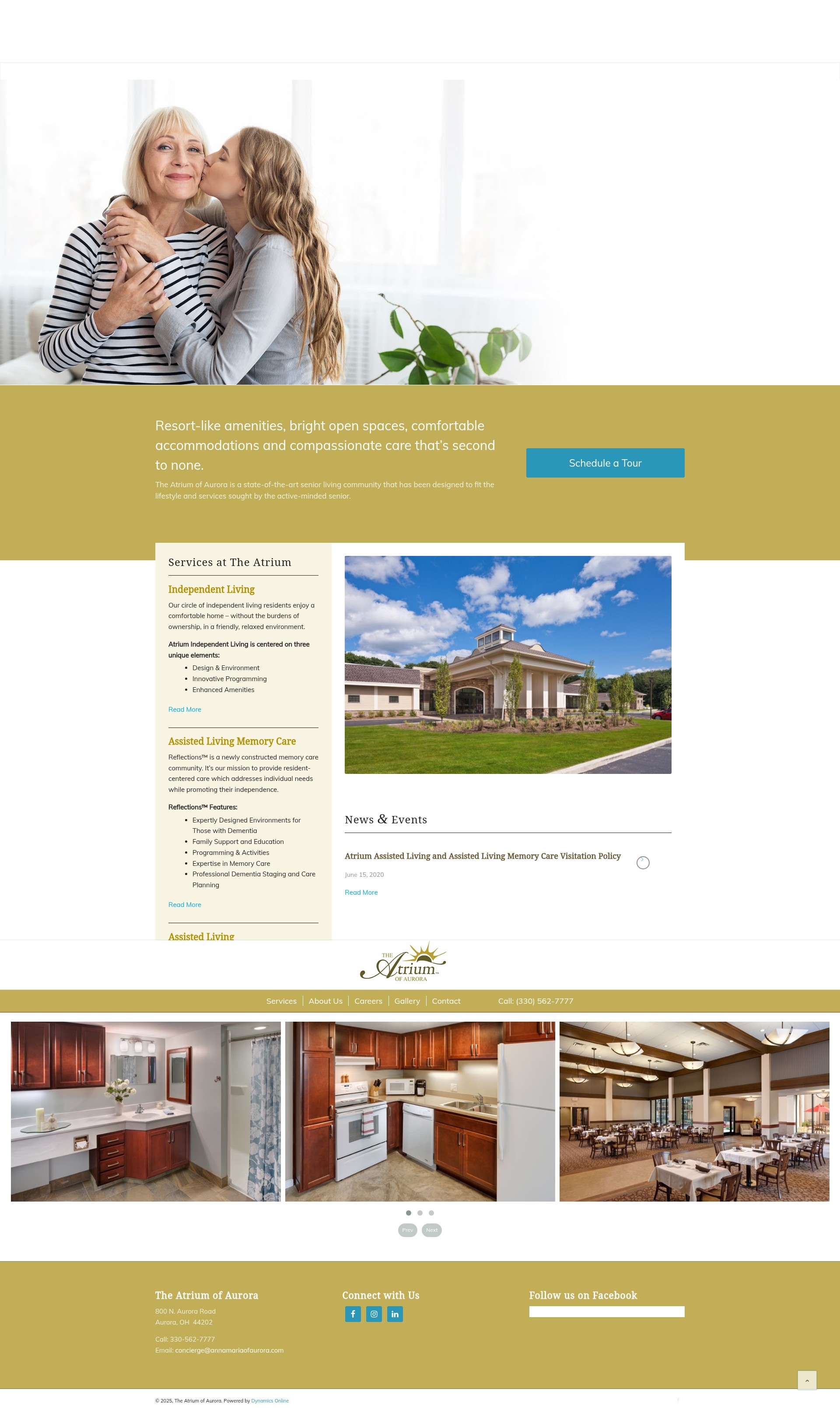Screenshot of www.atriumliving.com