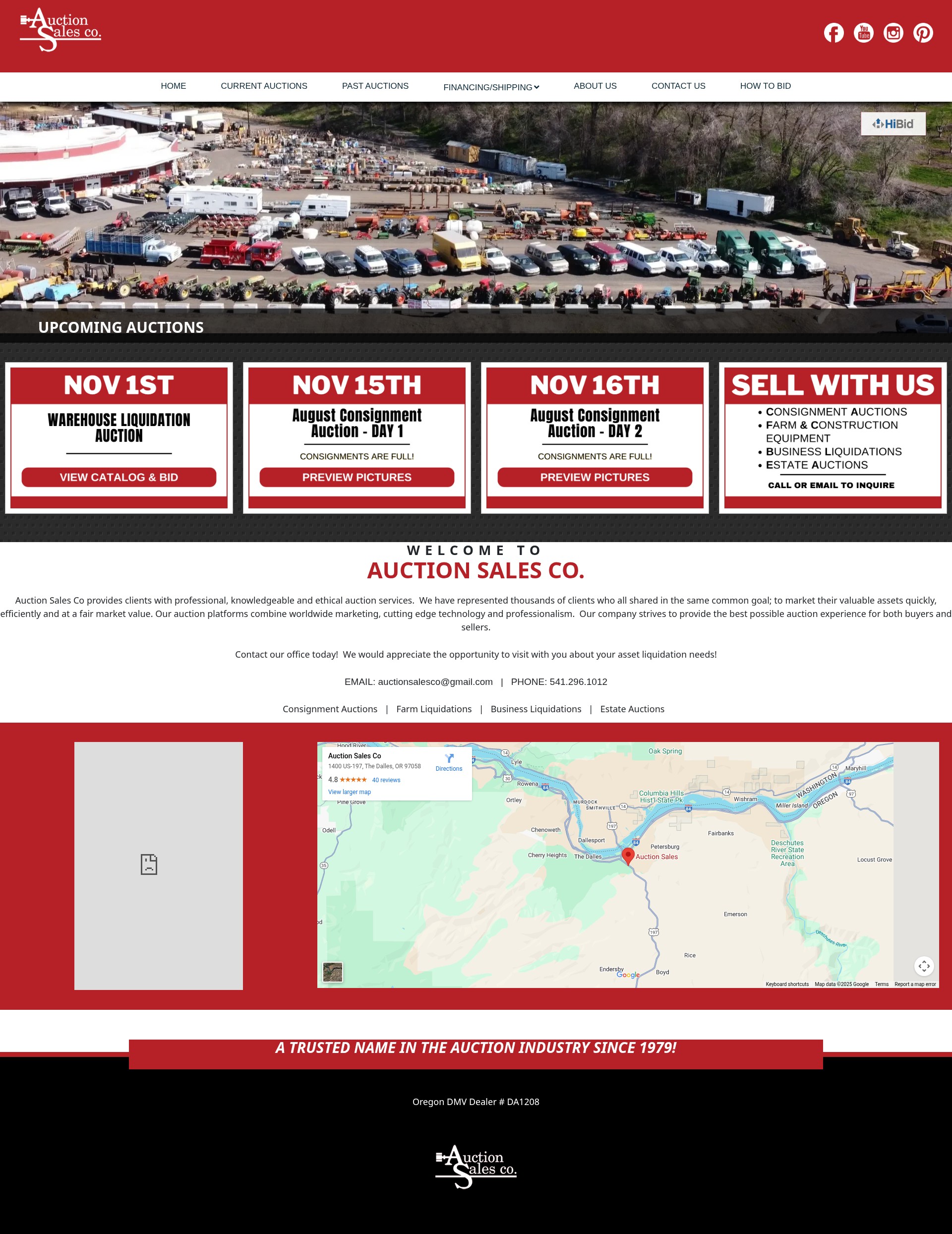 Screenshot of www.auctionsalesco.com