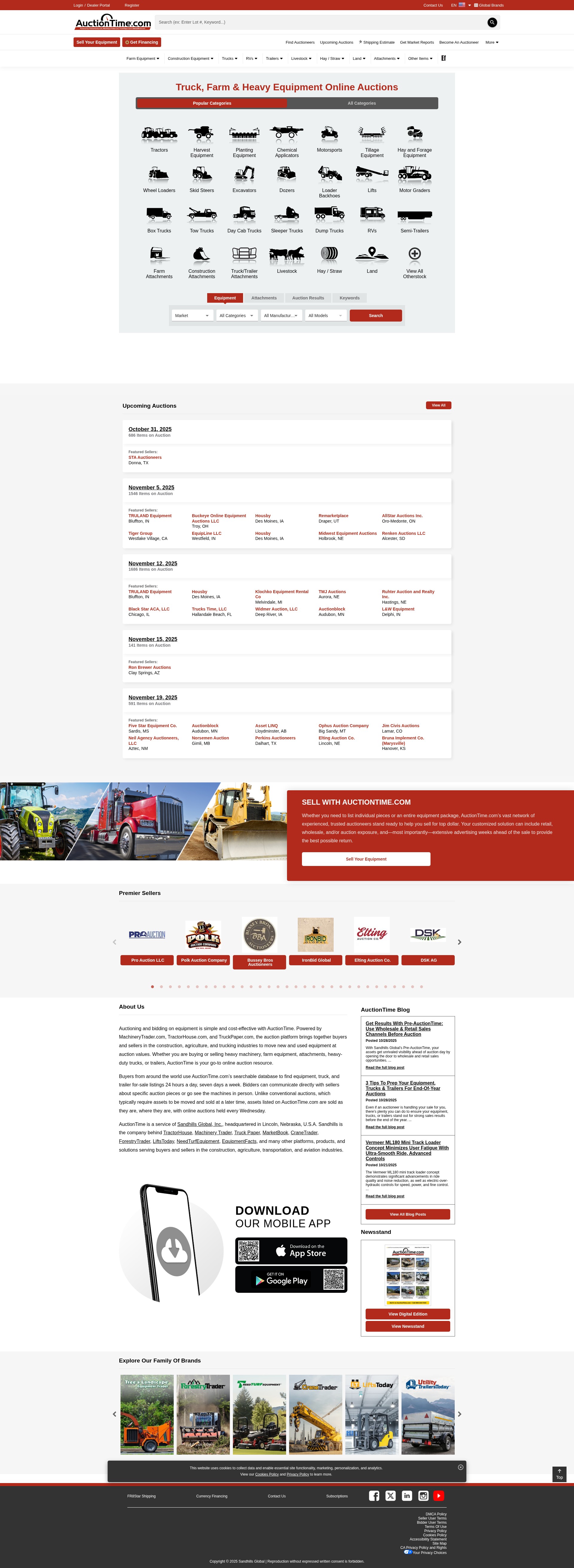 Screenshot of www.auctiontime.com