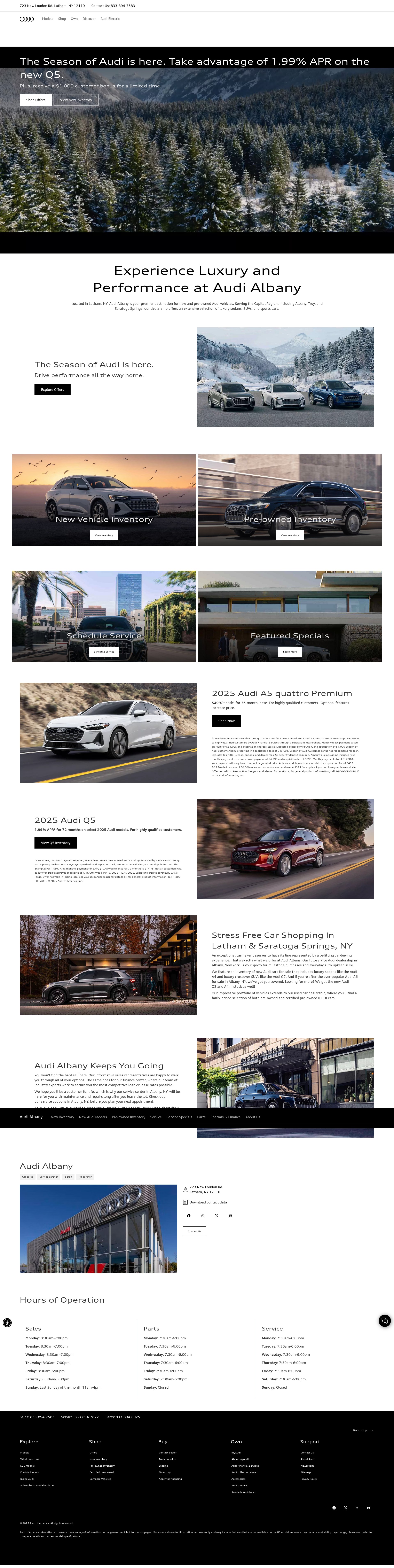 Screenshot of www.audialbany.com