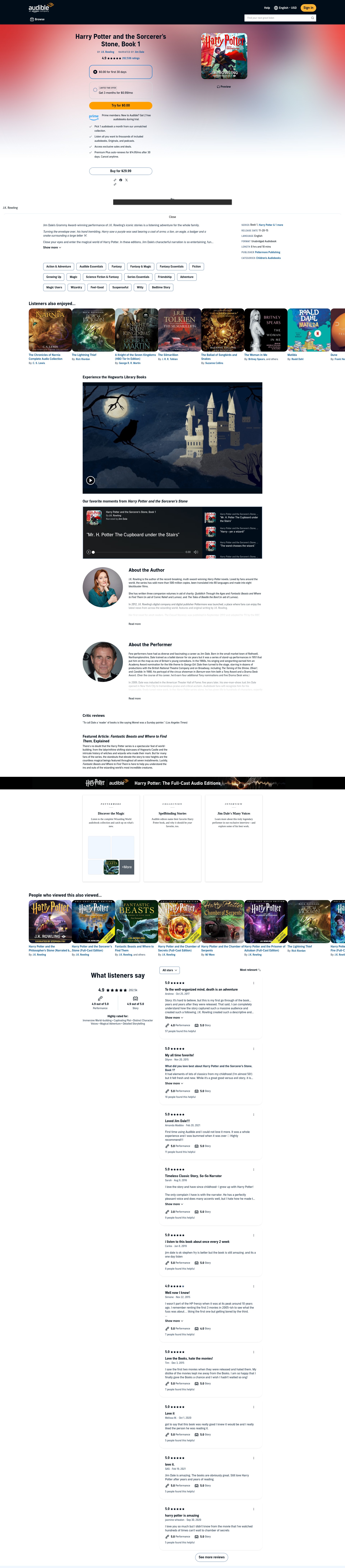 Screenshot of www.audible.com