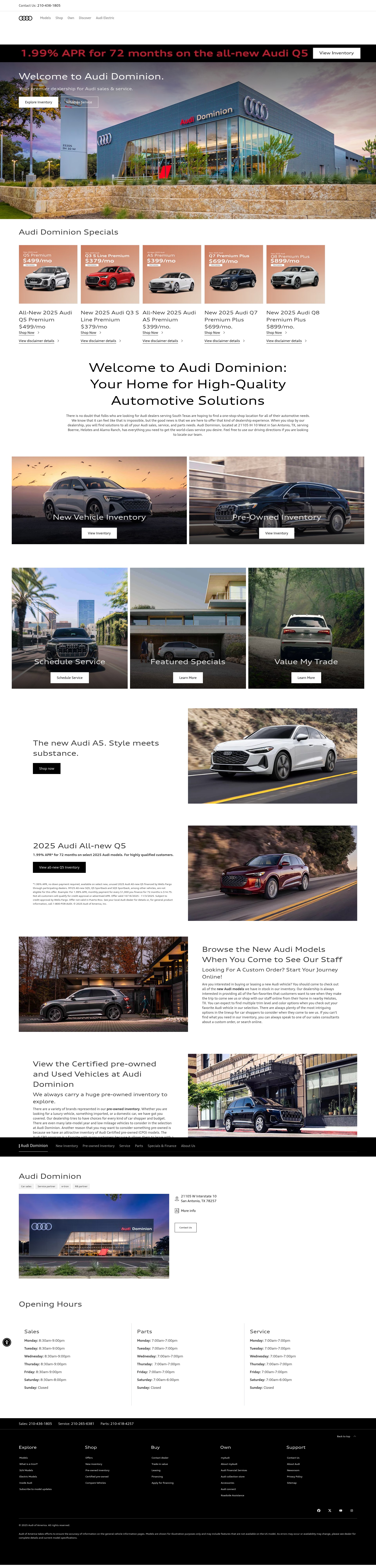 Screenshot of www.audidominion.com