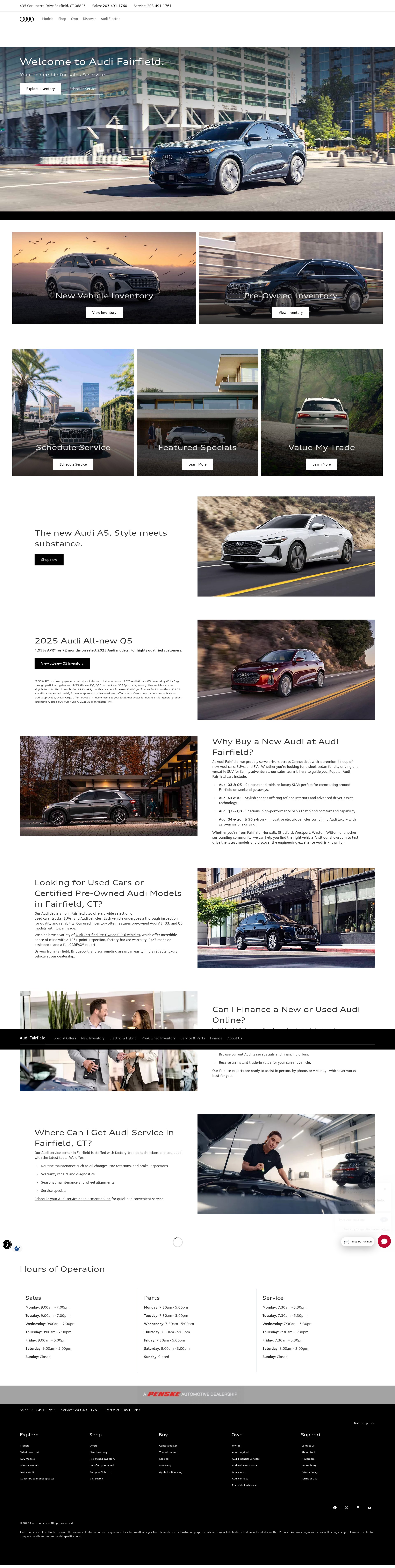 Screenshot of www.audifairfield.com