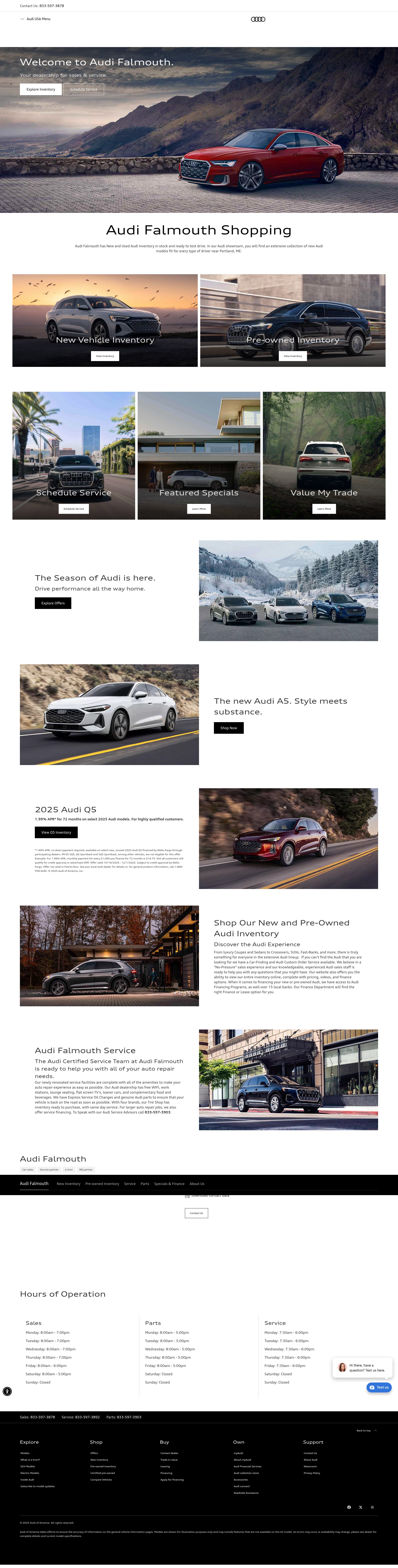 Screenshot of www.audifalmouth.com