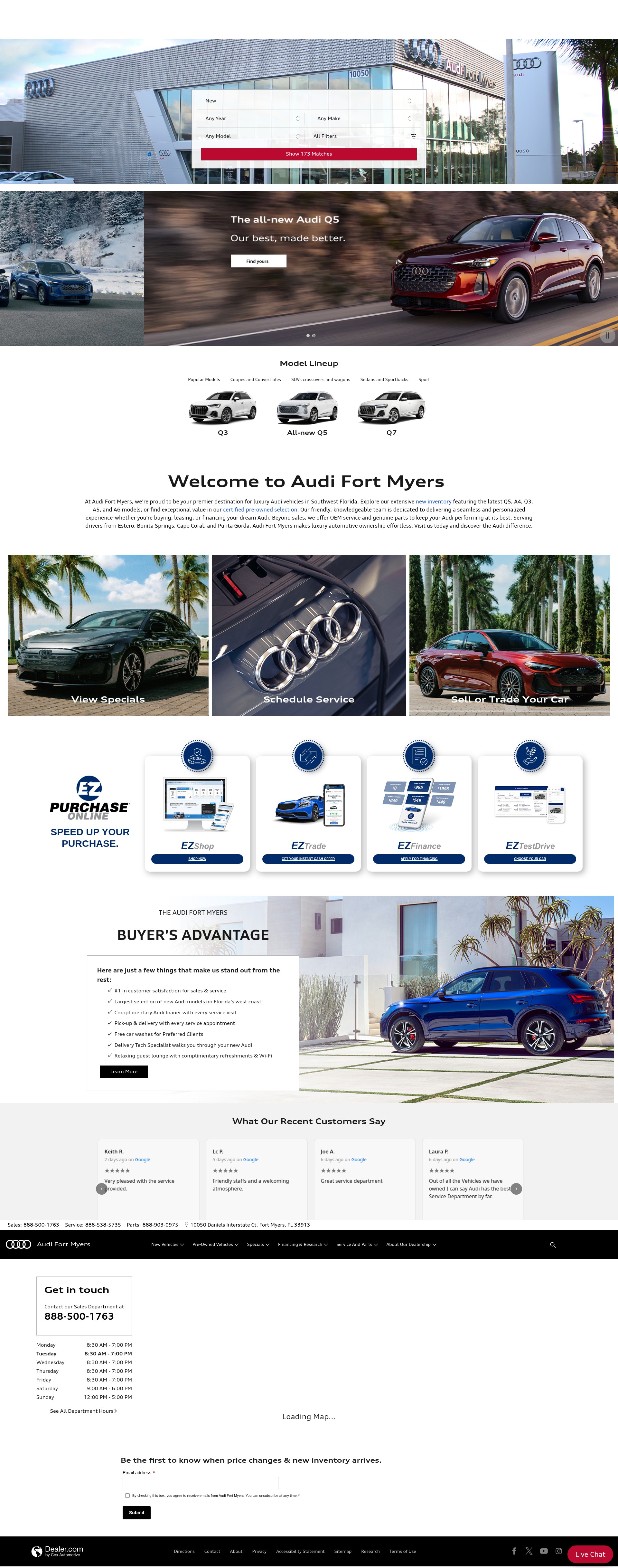 Screenshot of www.audifortmyers.com