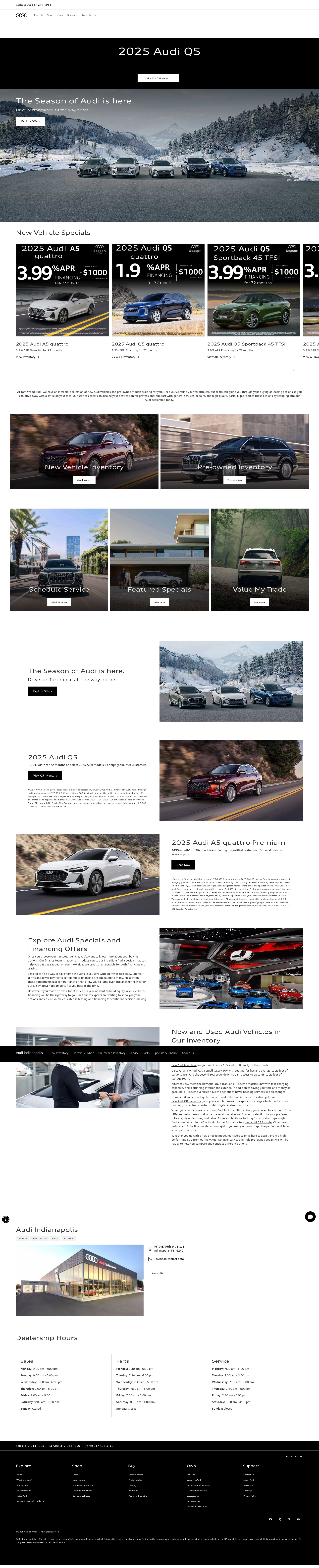 Screenshot of www.audiindianapolis.com