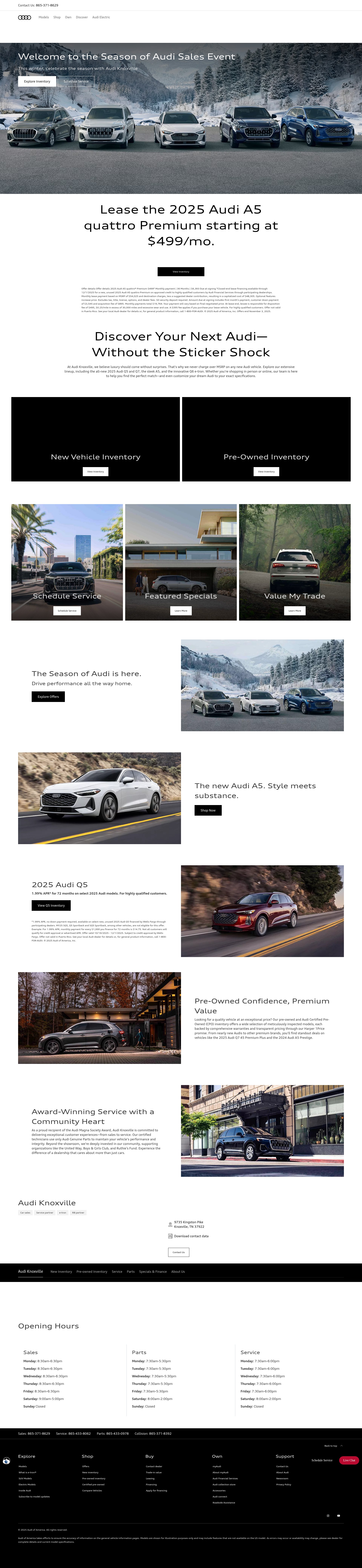 Screenshot of www.audiknoxville.com