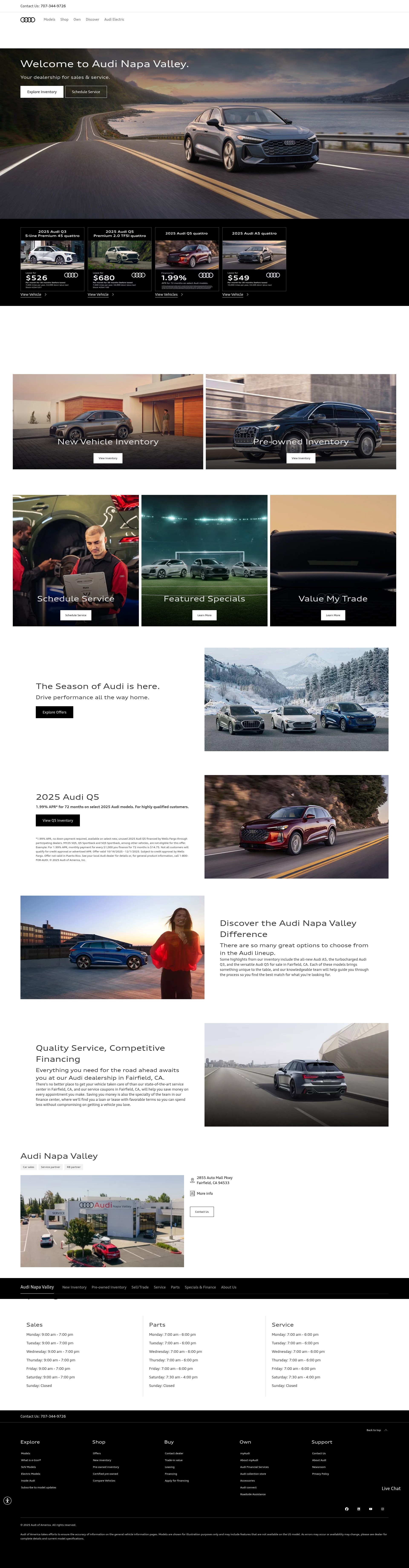 Screenshot of www.audinapavalley.com