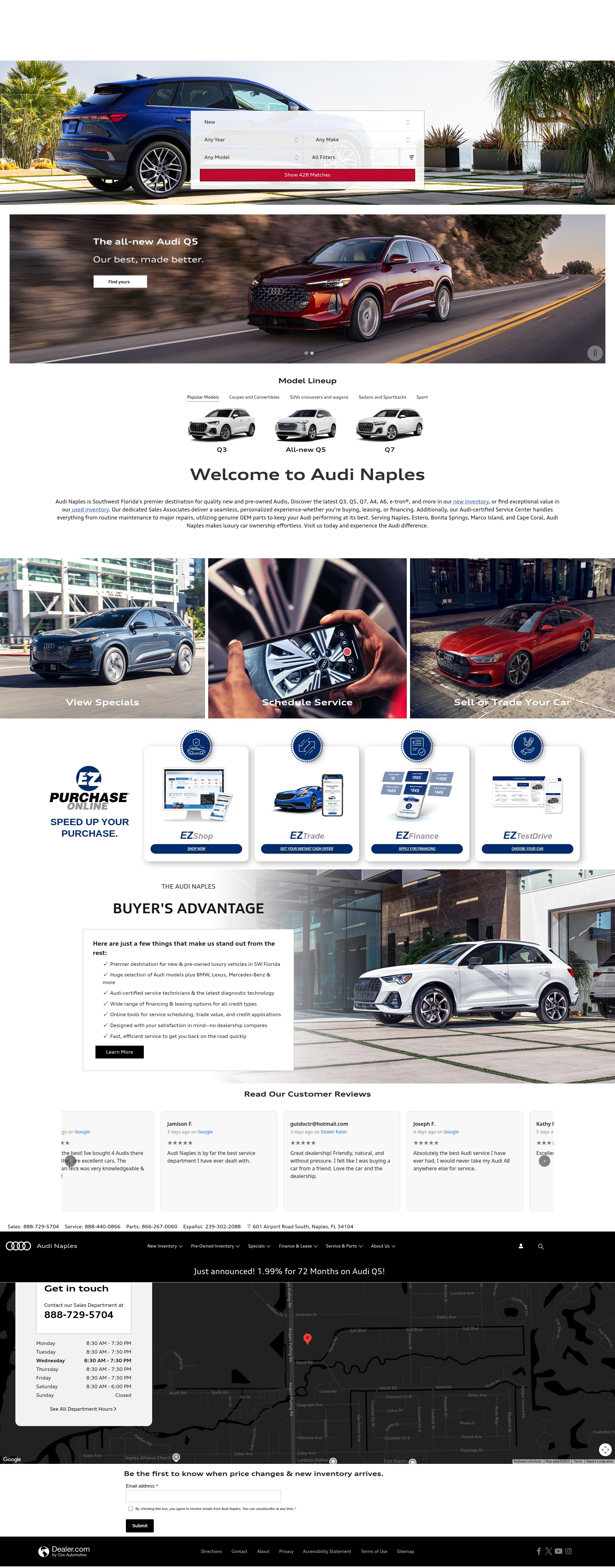 Screenshot of www.audinaples.com
