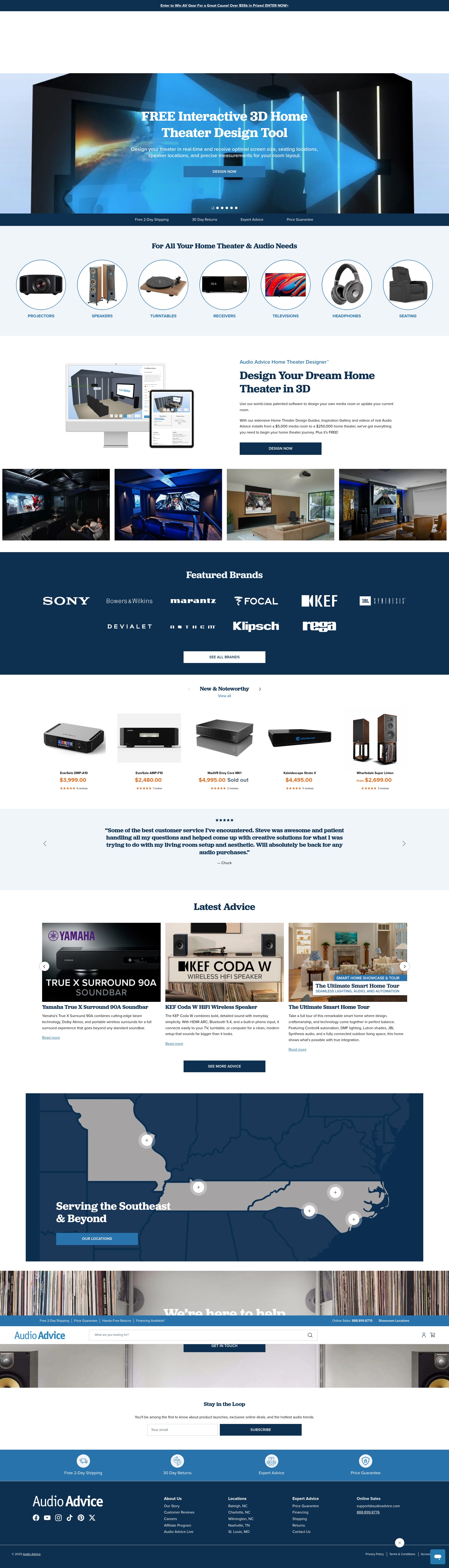 Screenshot of www.audioadvice.com