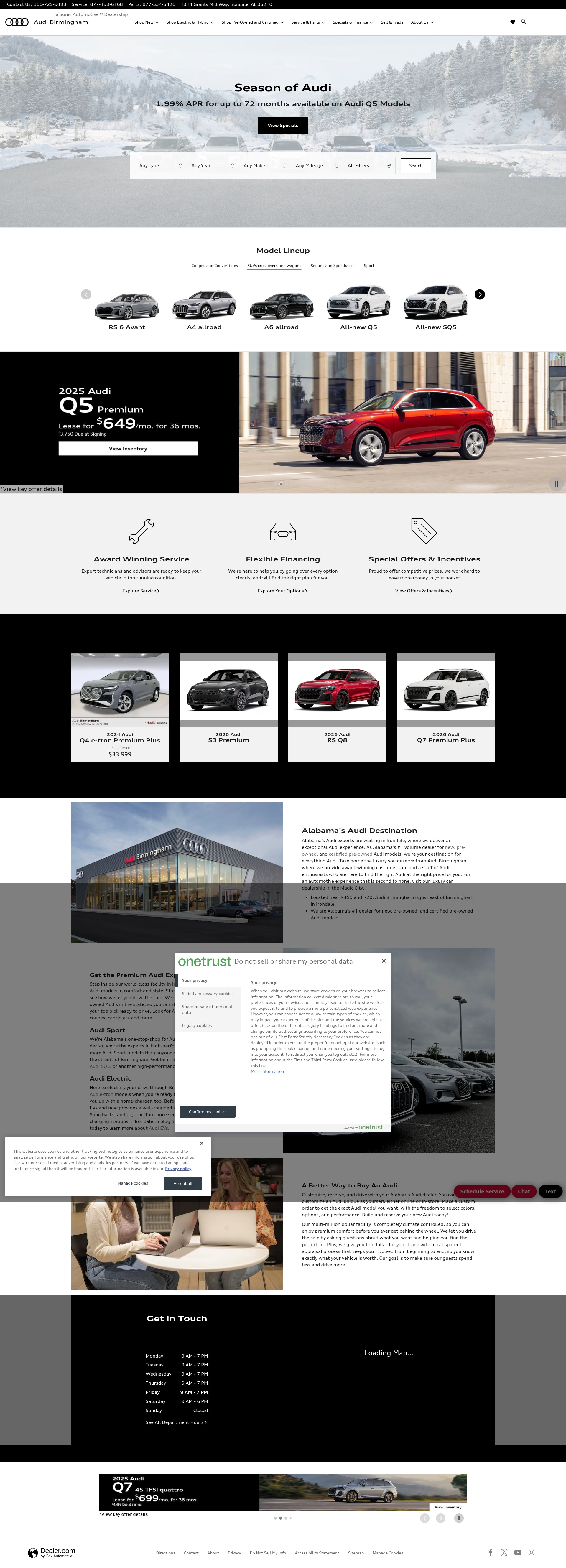 Screenshot of www.audiofbirmingham.com