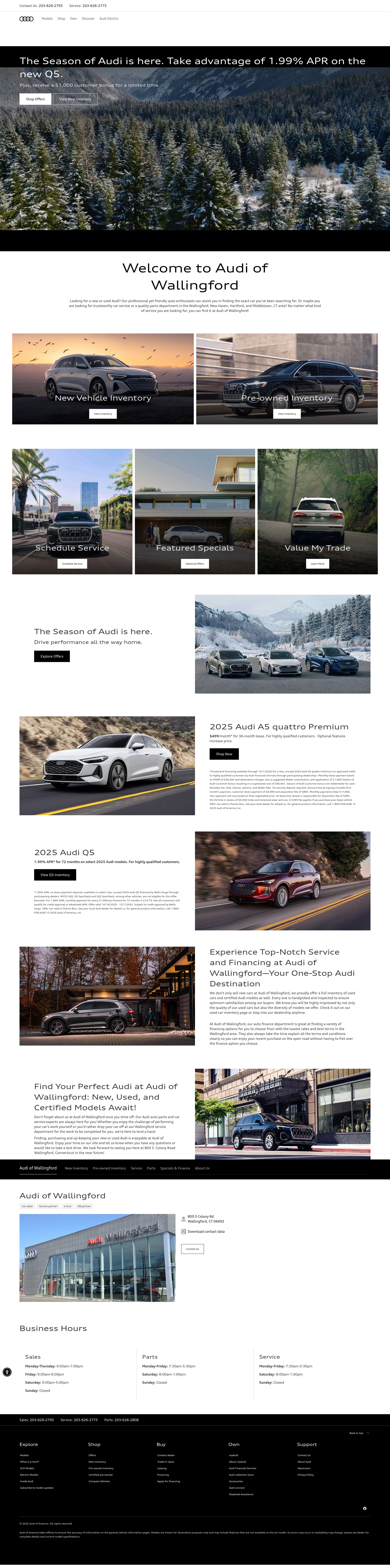 Screenshot of www.audiofwallingford.com