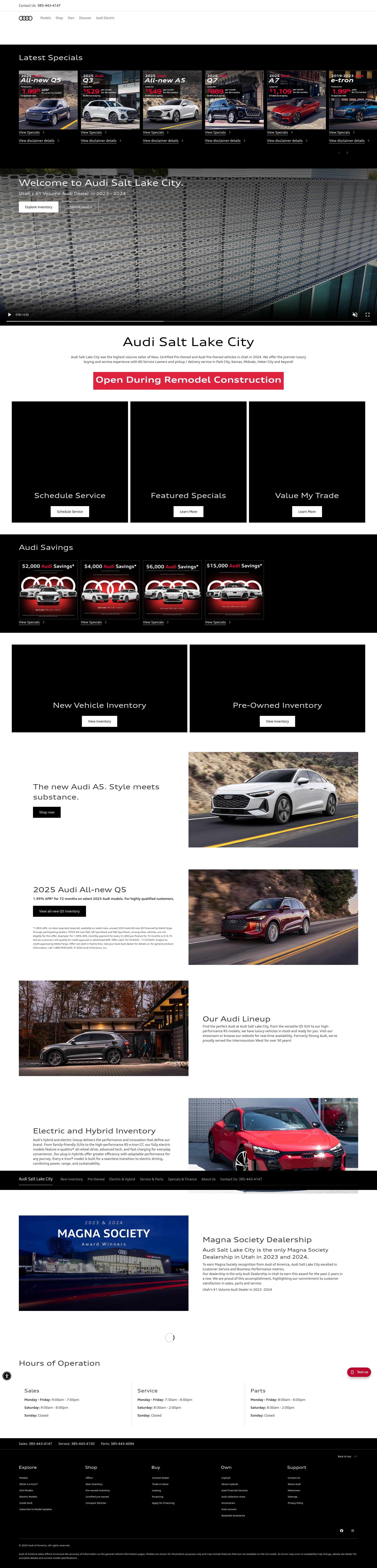 Screenshot of www.audisaltlakecity.com