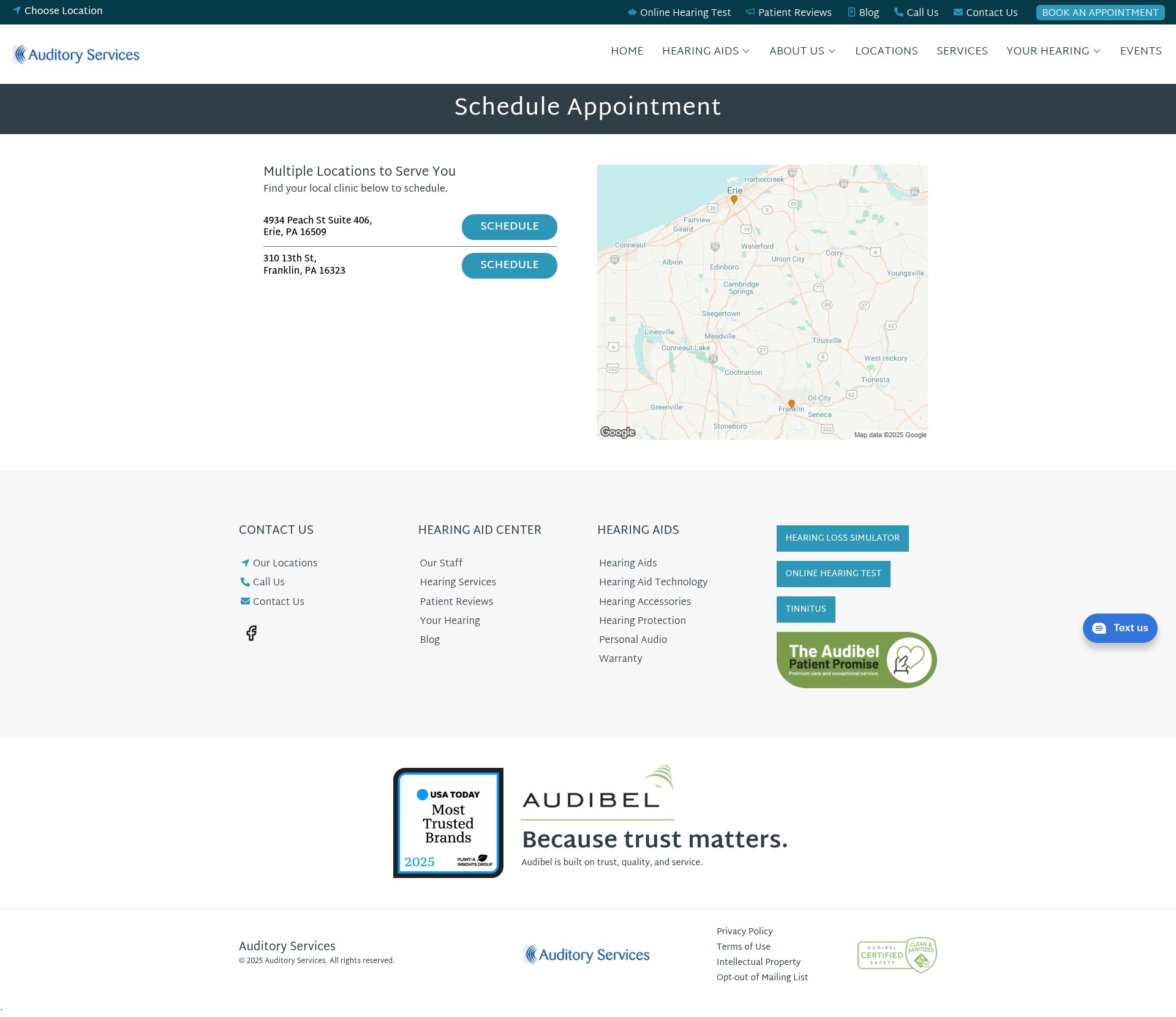 Screenshot of www.auditoryservices.net