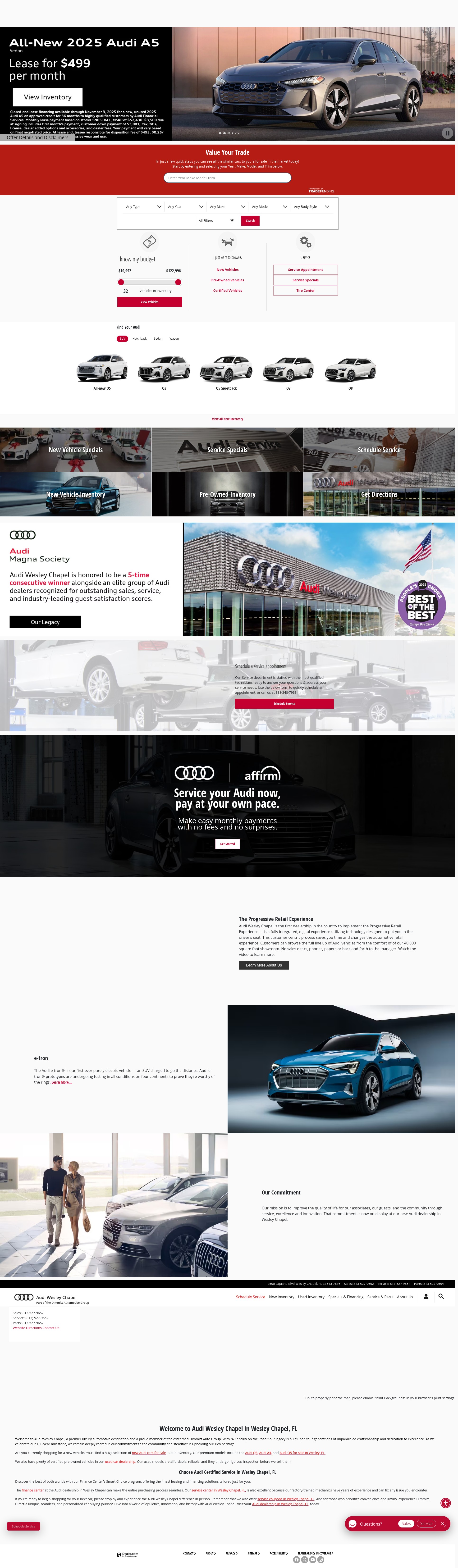 Screenshot of www.audiwesleychapel.com