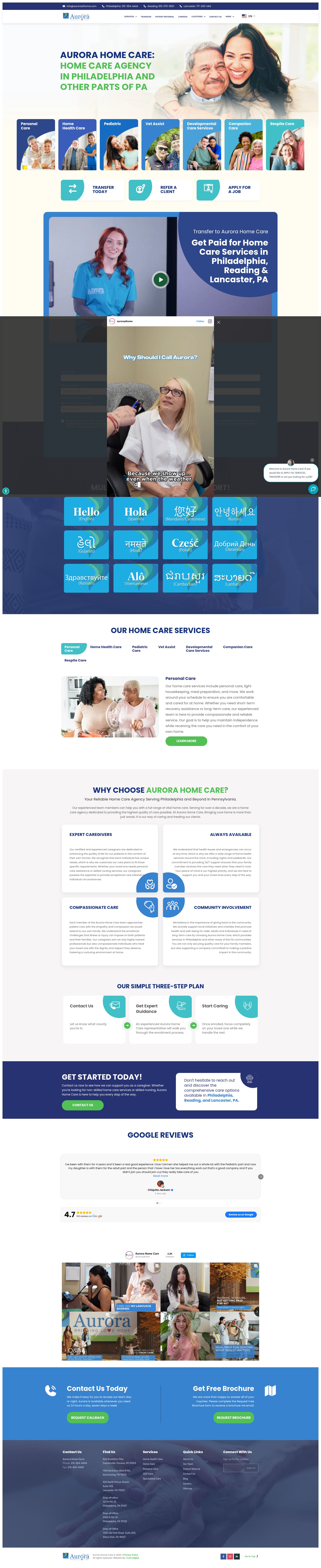 Screenshot of www.auroraathome.com