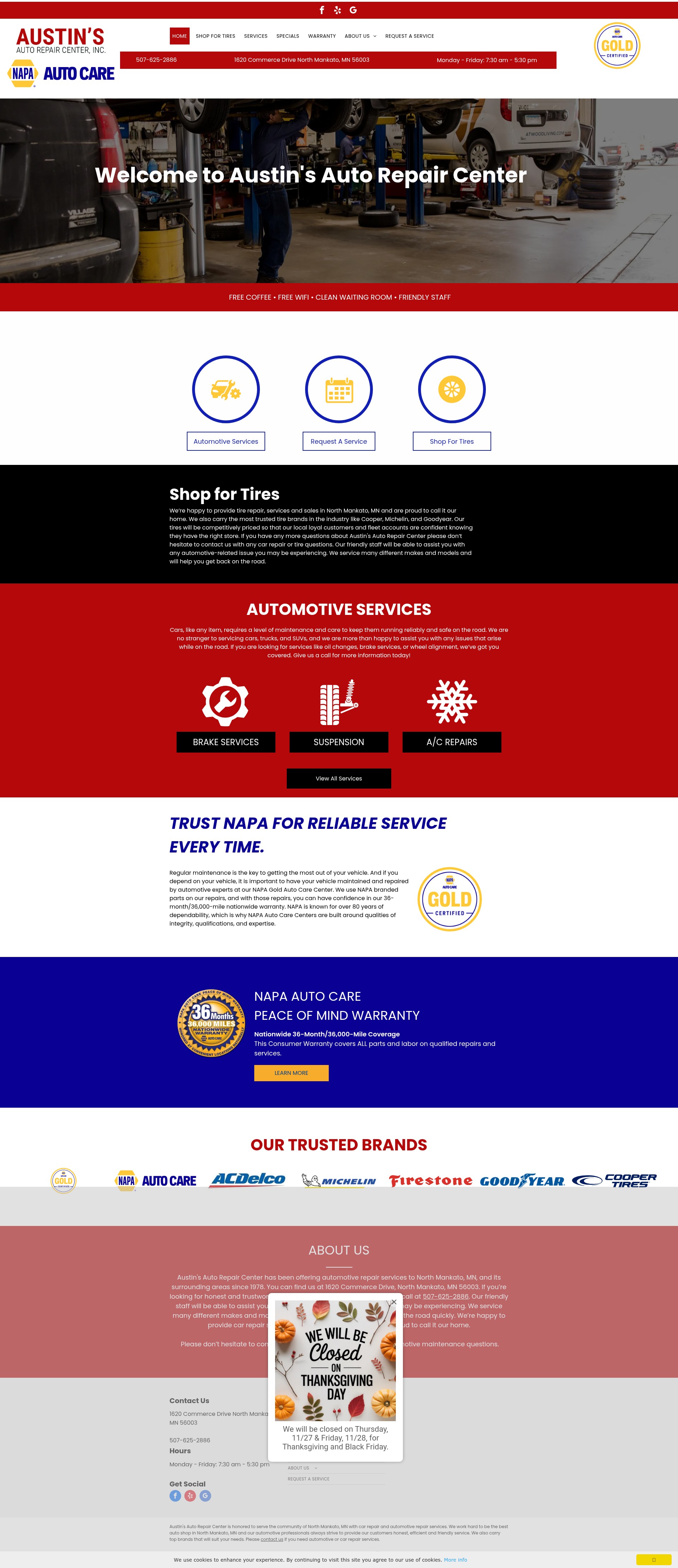 Screenshot of www.austinsautorepaircenter.com