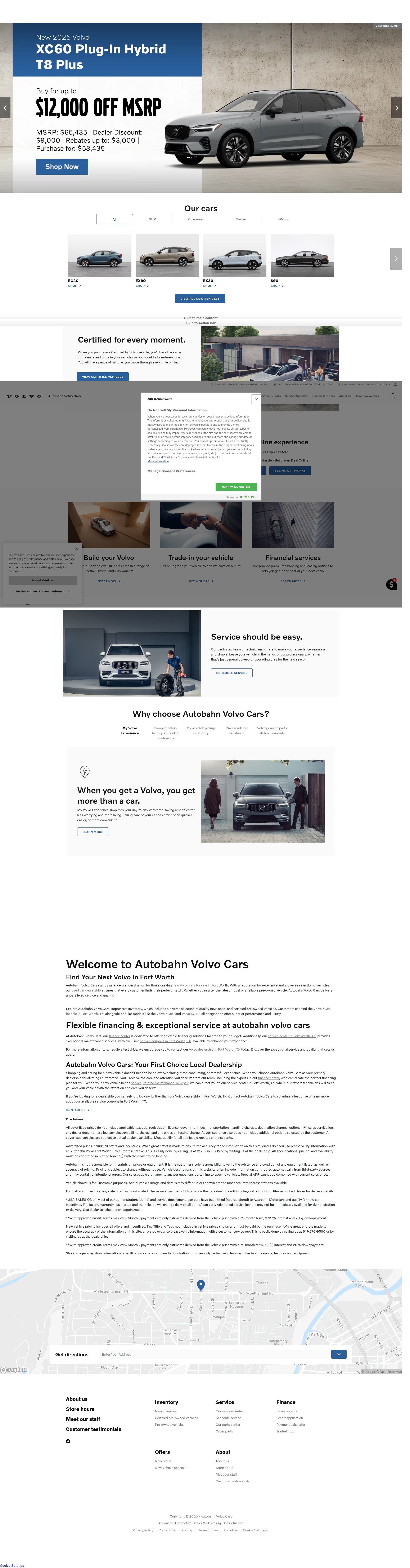 Screenshot of www.autobahnvolvoftworth.com
