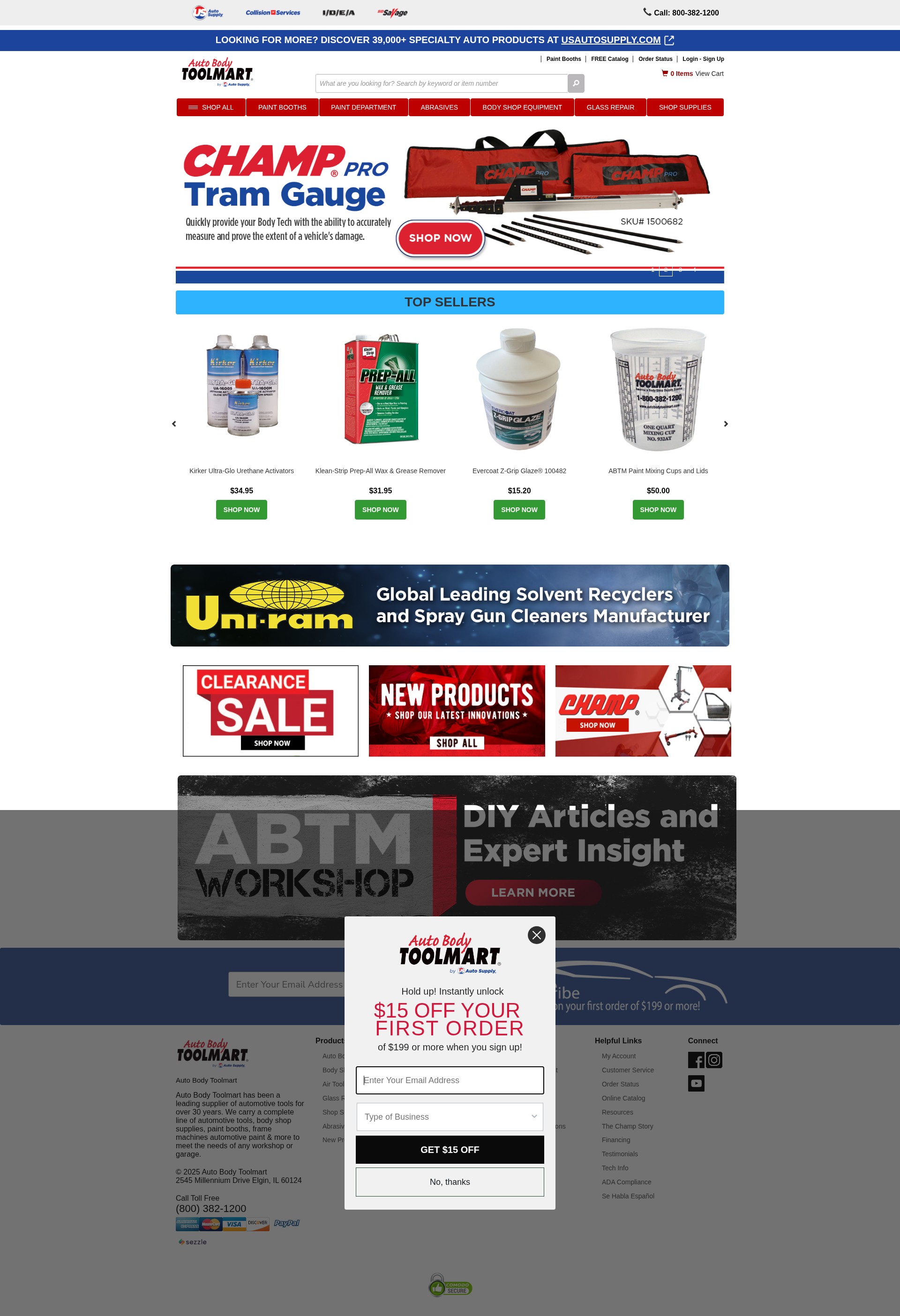 Screenshot of www.autobodytoolmart.com